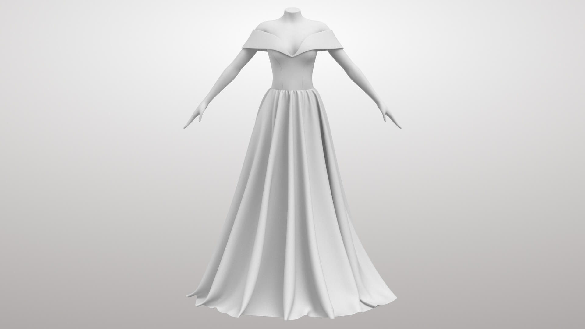 Green Dress 3D Model