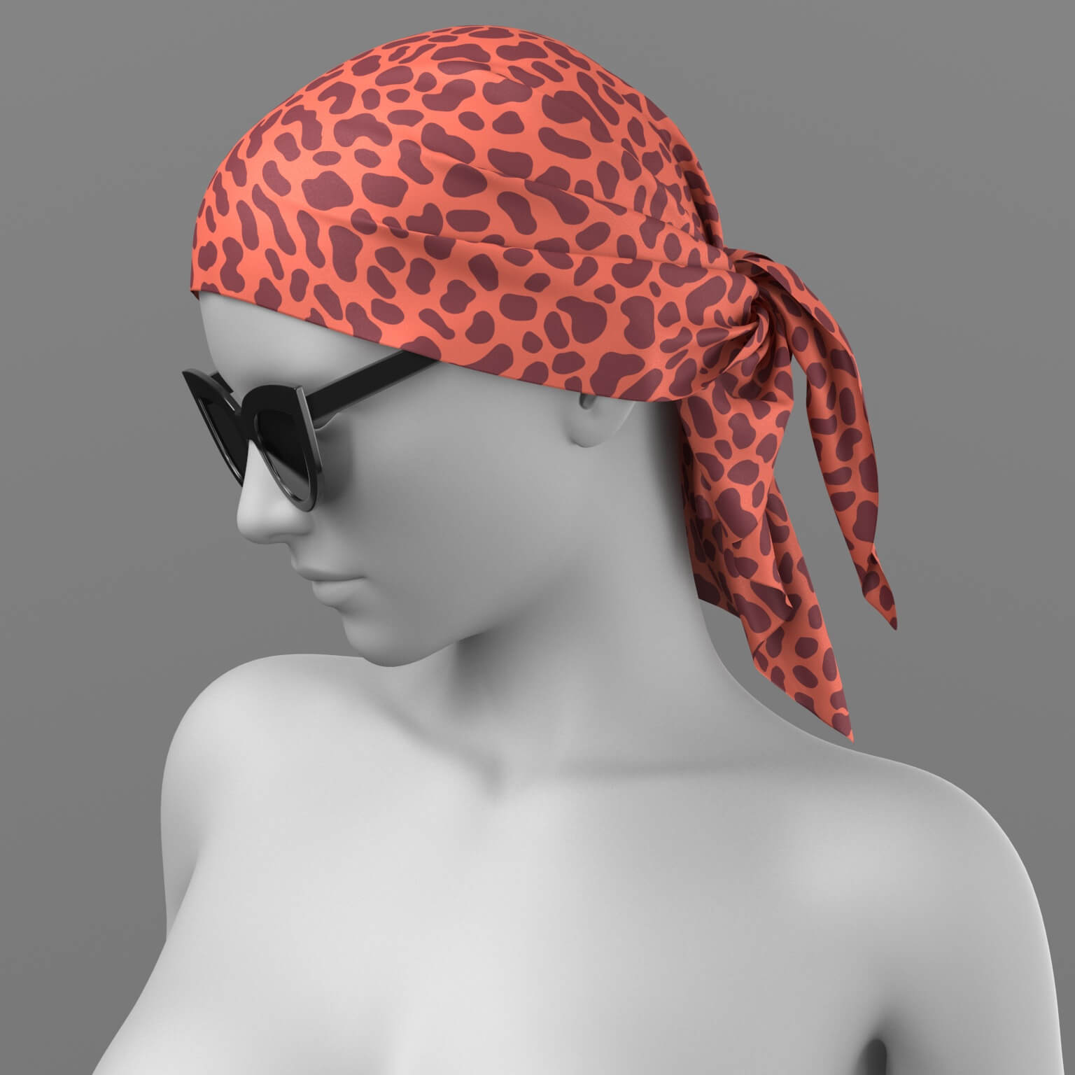 Headscarf Bandana and Sunglasses 02v G8 Female Daz Content