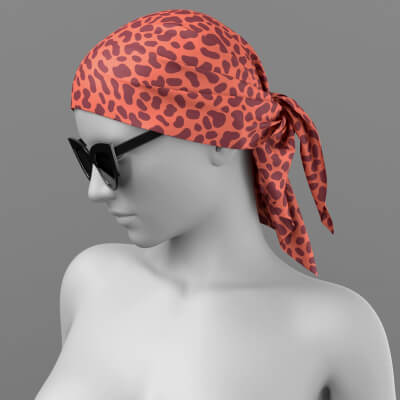 Headscarf Bandana and Sunglasses 02v G8 Female