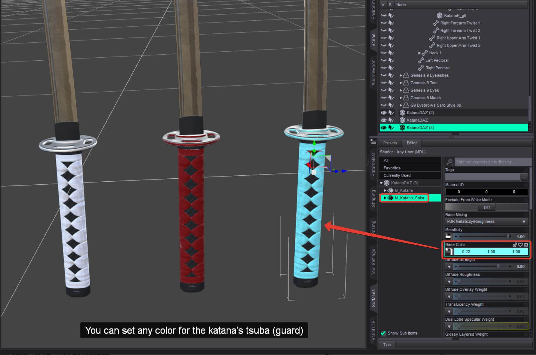 High Boots 4v Body Katana G9 Daz Content