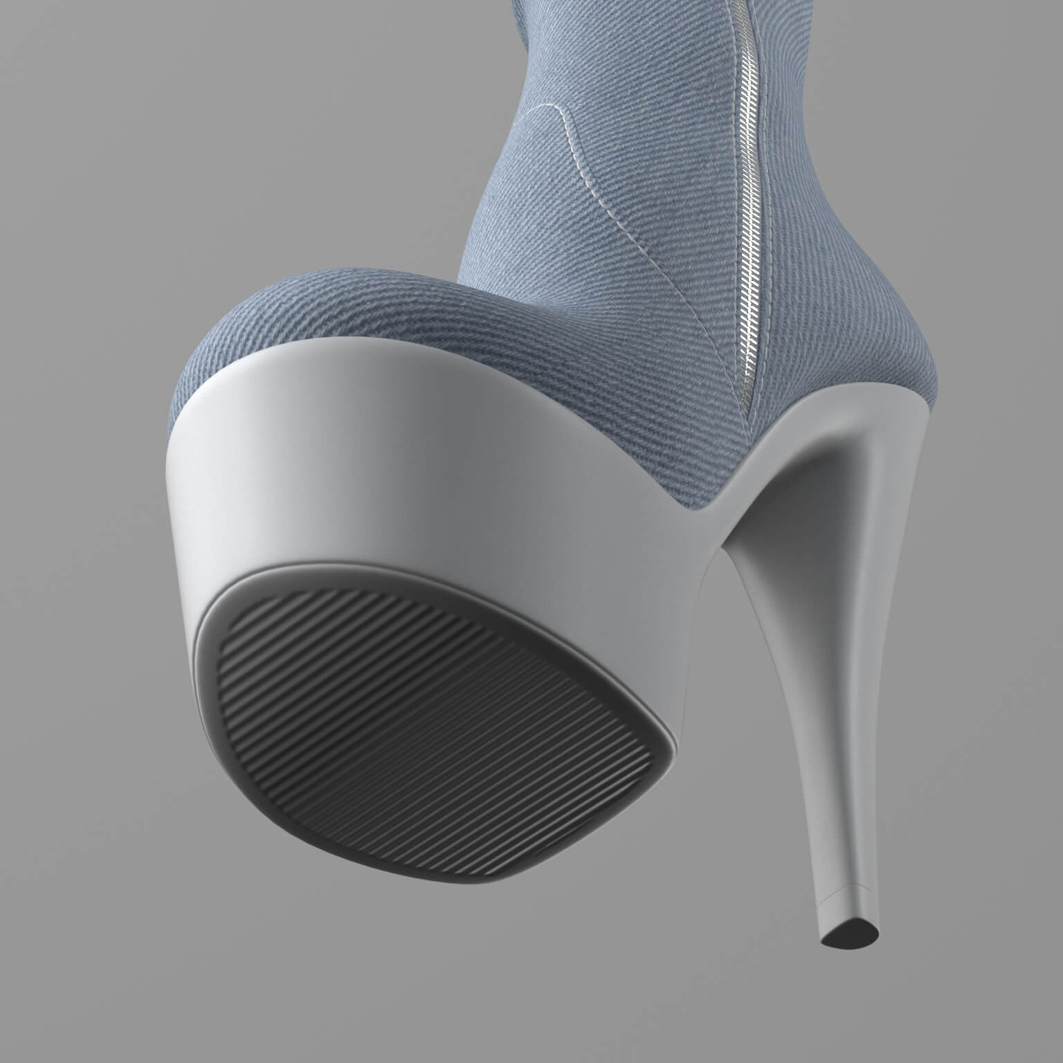 High-Heeled Denim Boots G8 Daz Content