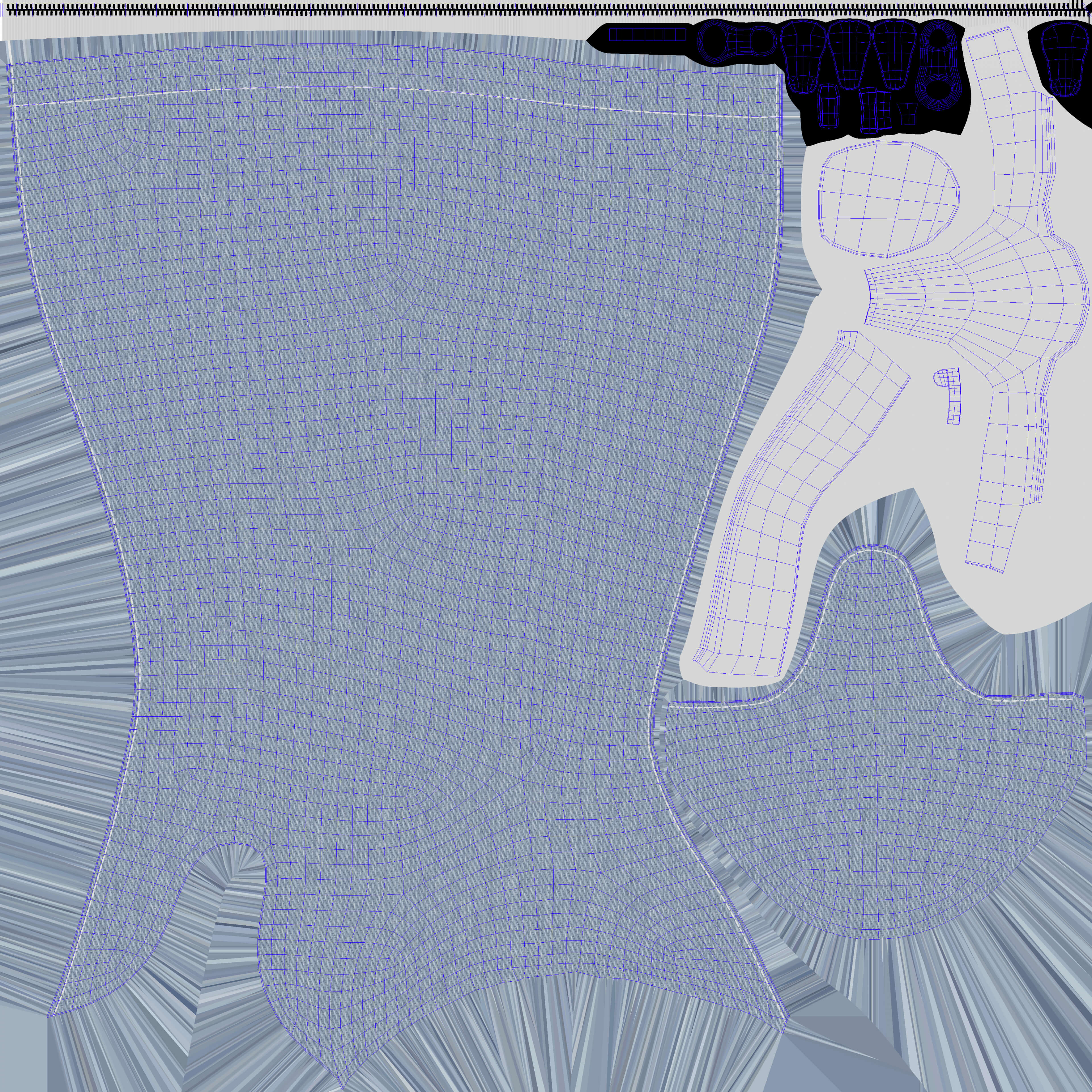 High-Heeled Denim Boots G8 Daz Content