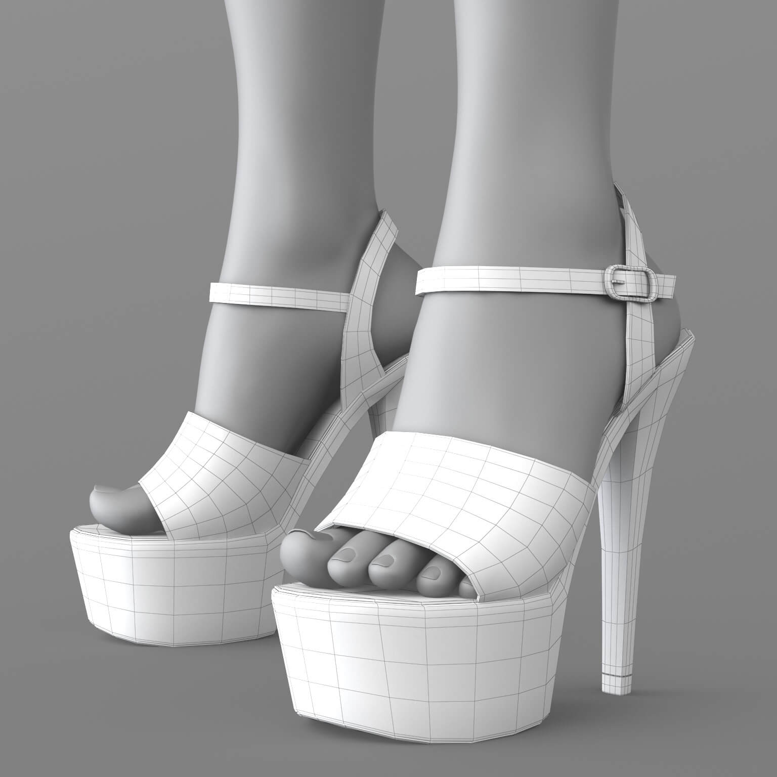 High-Heeled Sandals G8 Female Daz Content