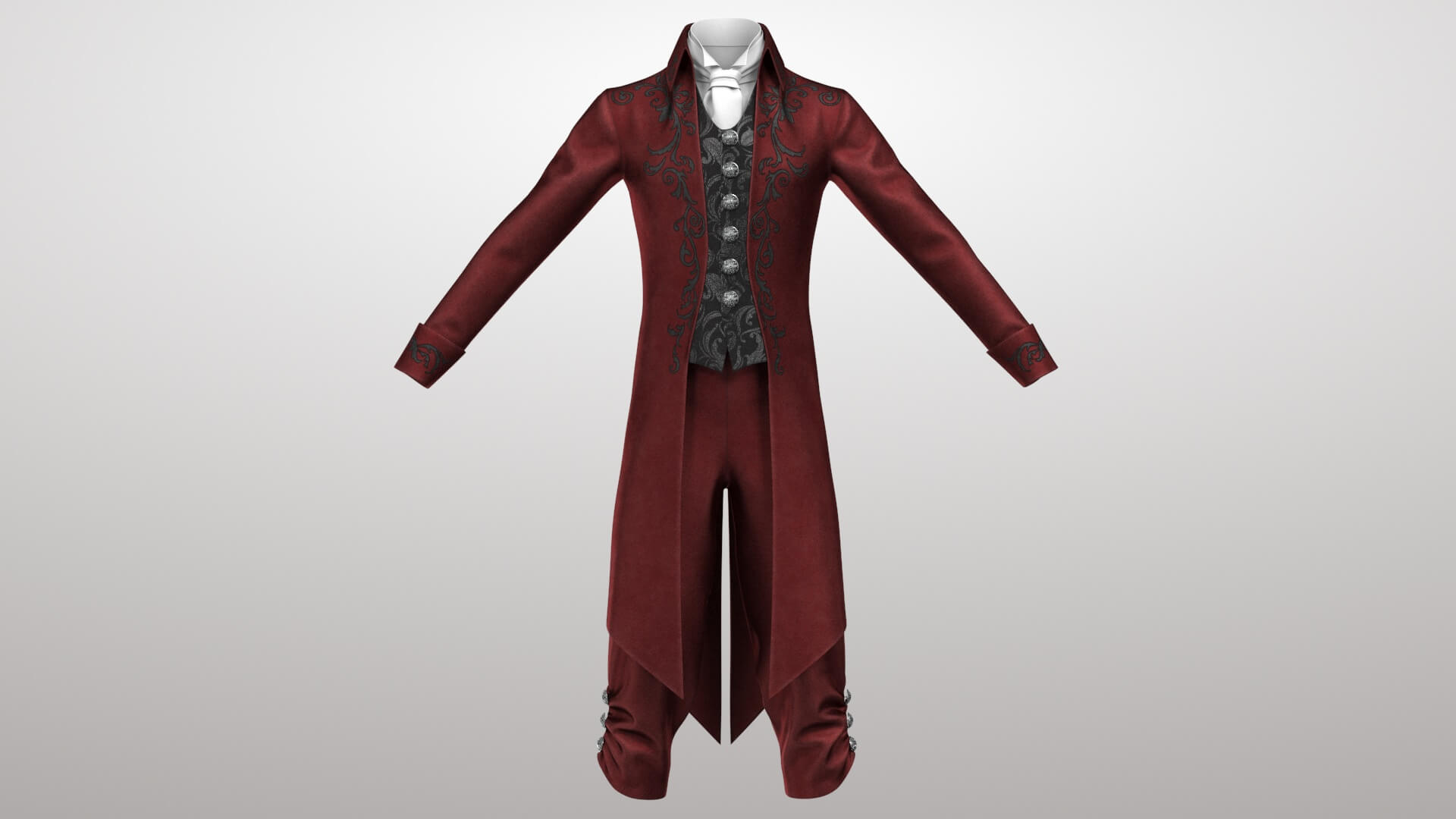 Historic Costume 2v 3D Model