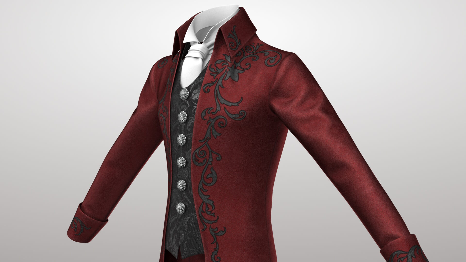 Historic Costume 2v 3D Model