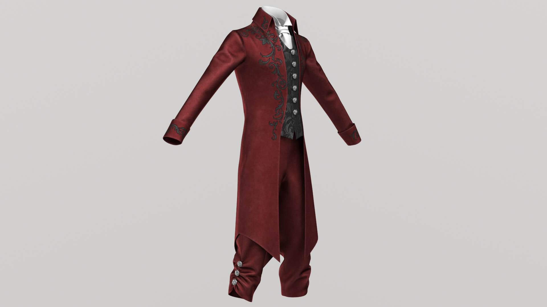 Historic Costume 2v 3D Model