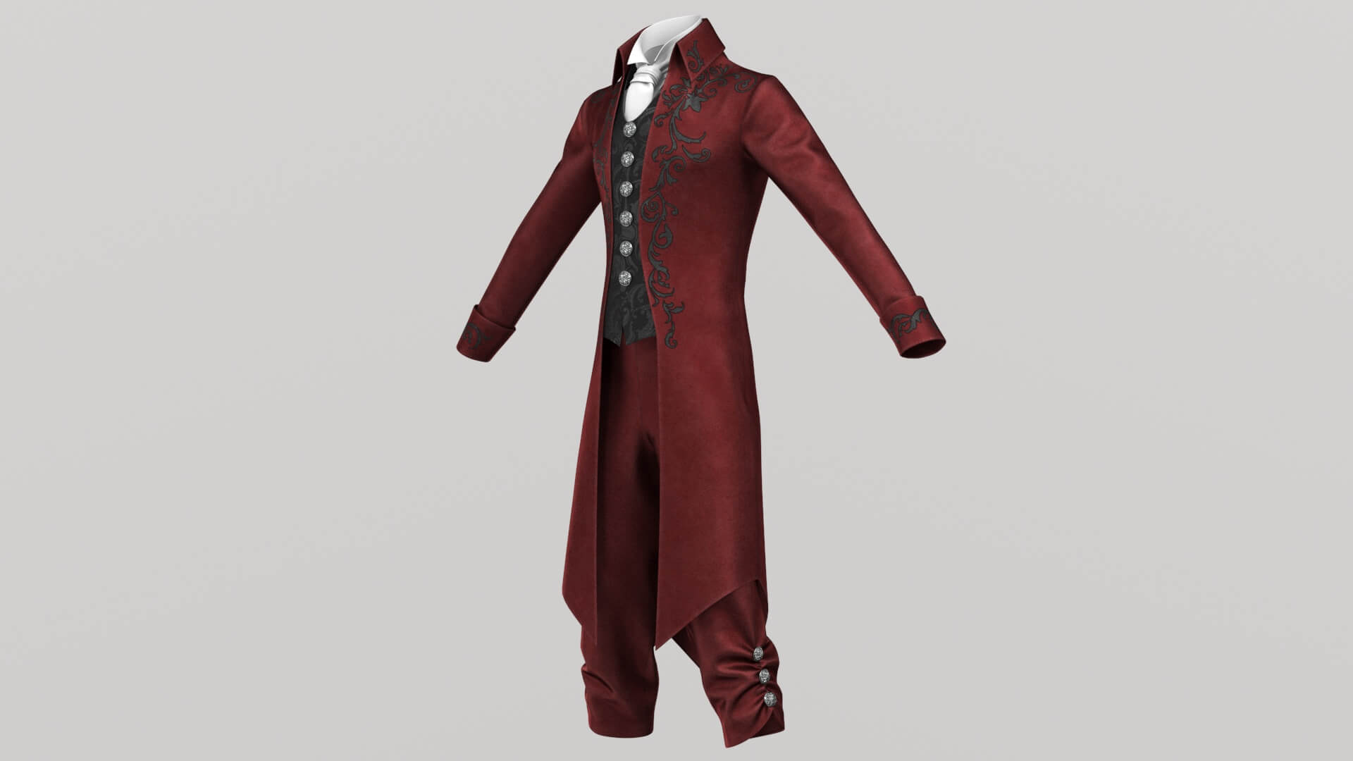 Historic Costume 2v 3D Model