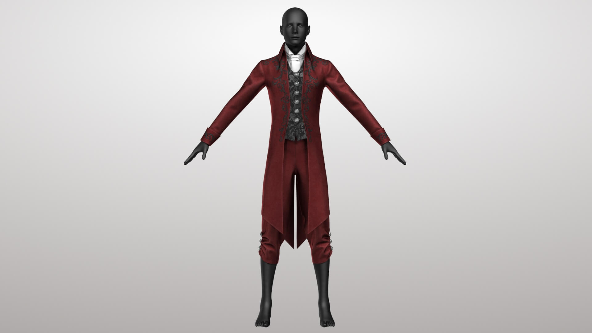 Historic Costume 2v 3D Model