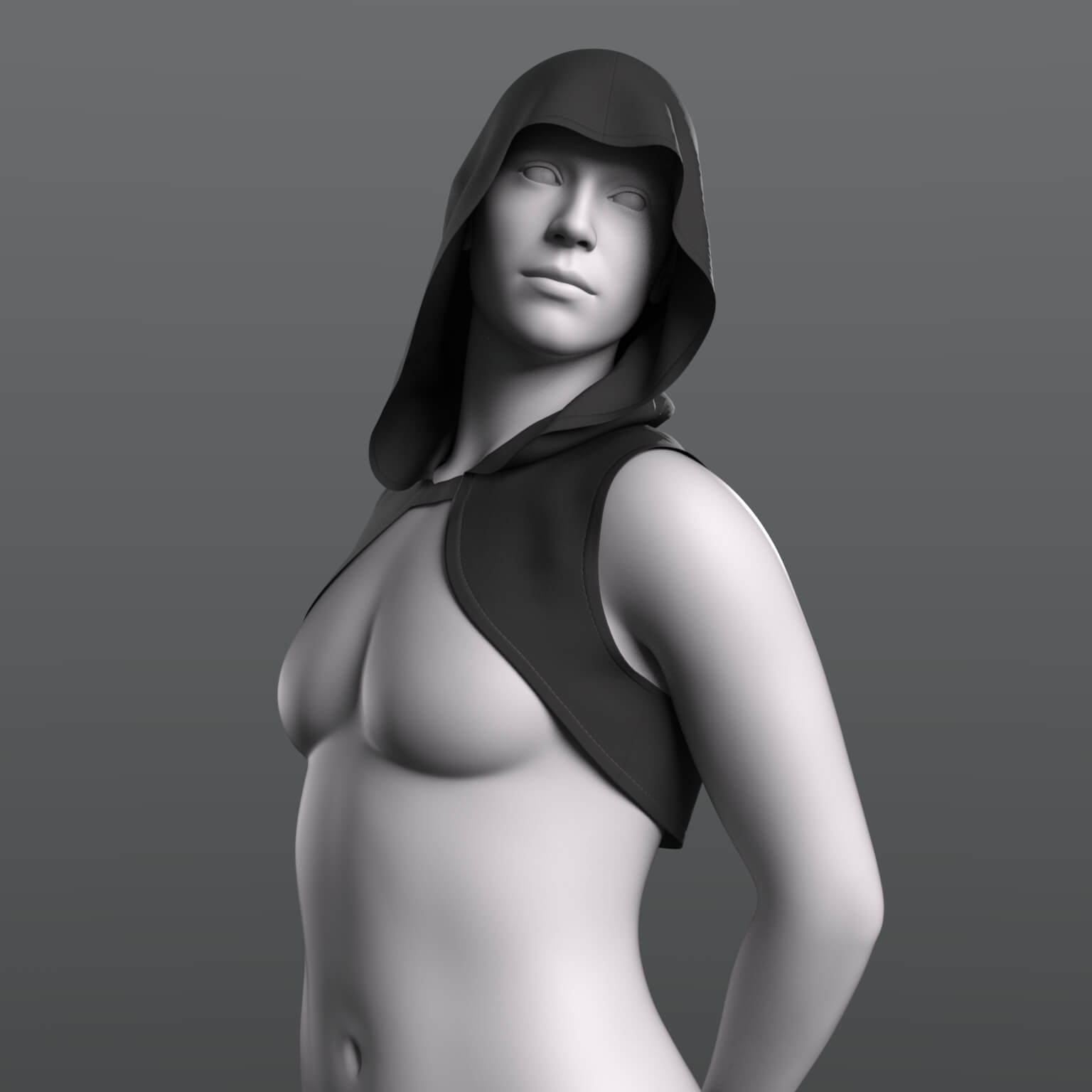 Bodysuit Mask Hood and Wide Pants G9 Daz Content
