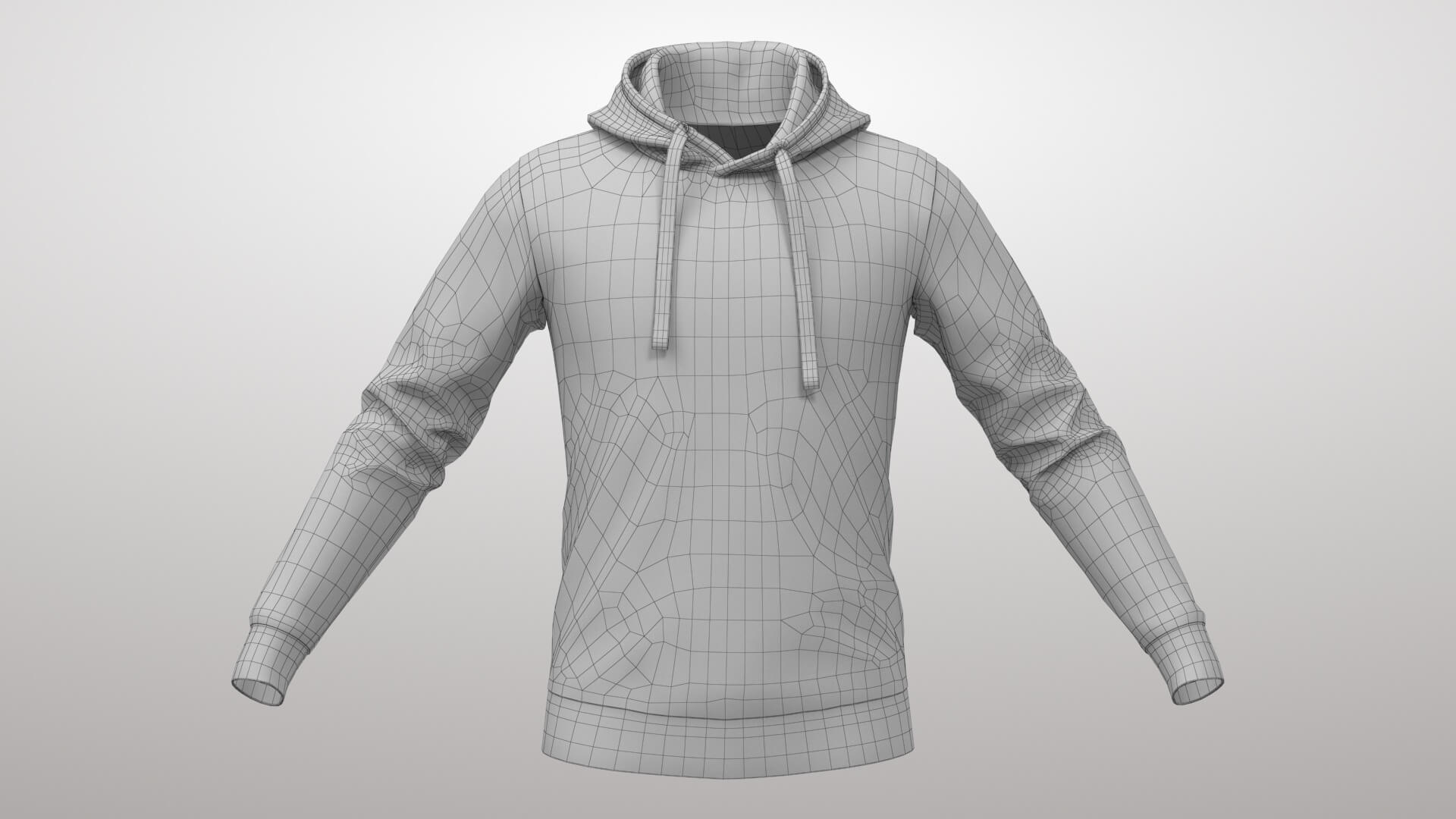 Hoodie 1v 3D Model