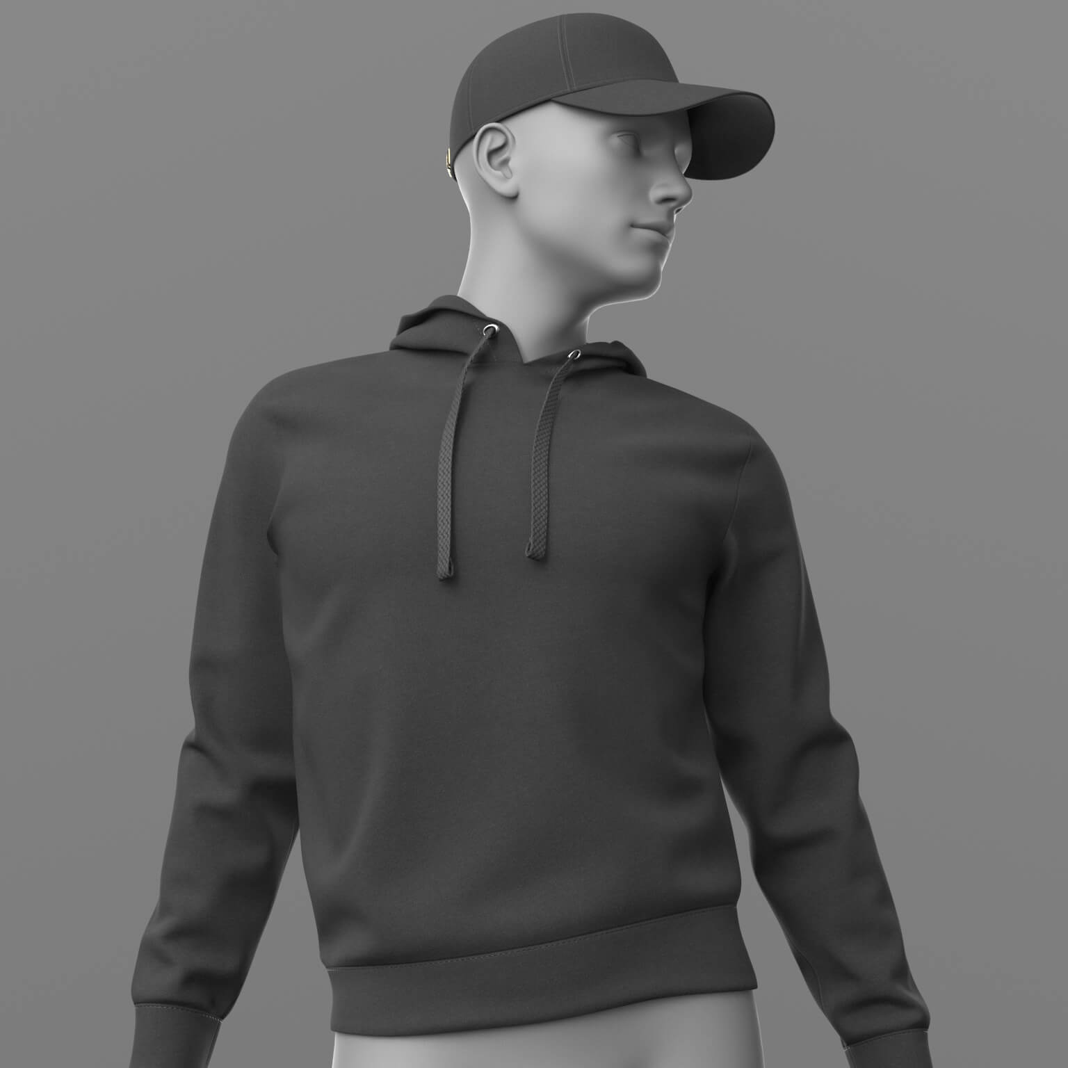 Hoody 02v and Baseball Cap G8 Male Daz Content
