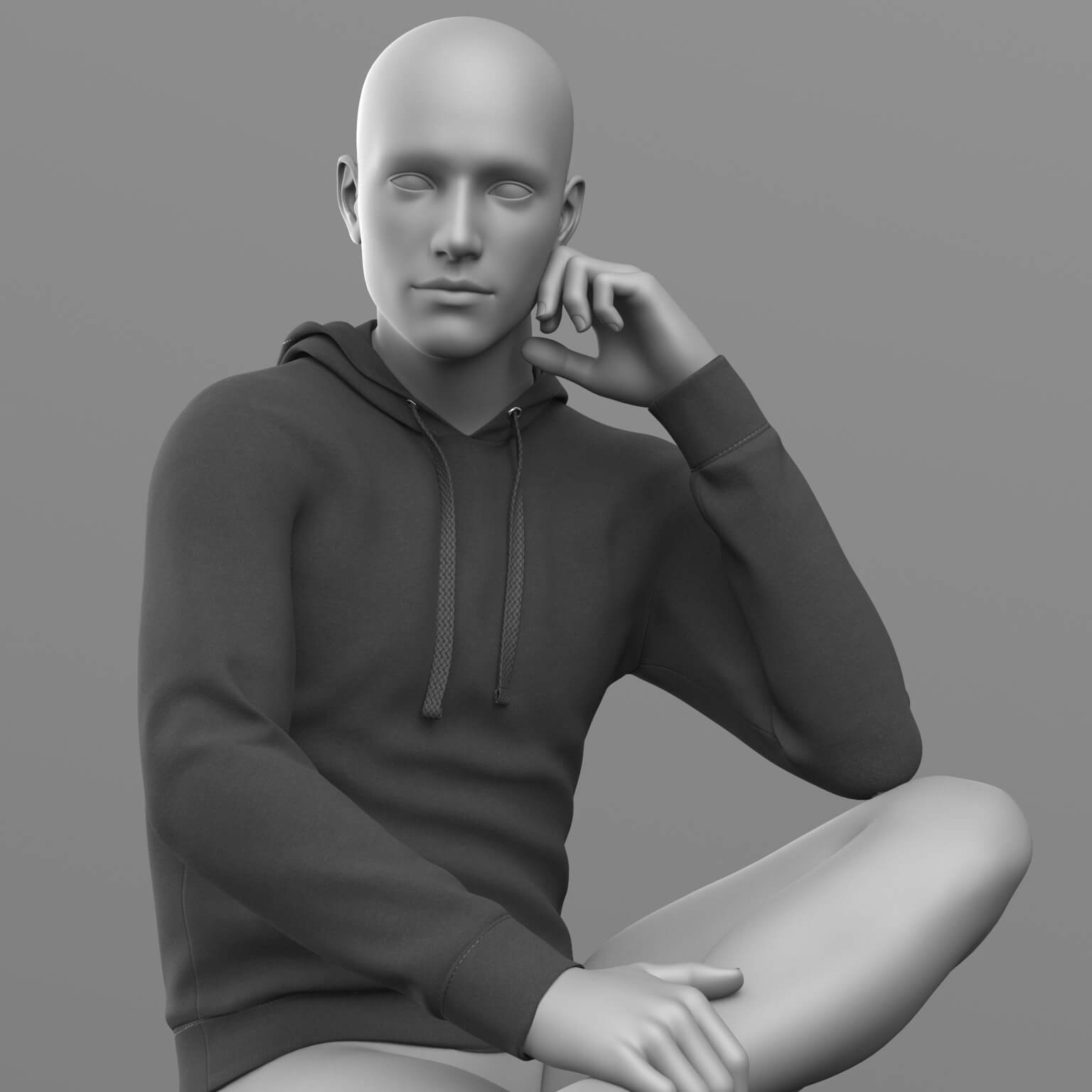 Hoody 02v and Baseball Cap G8 Male Daz Content