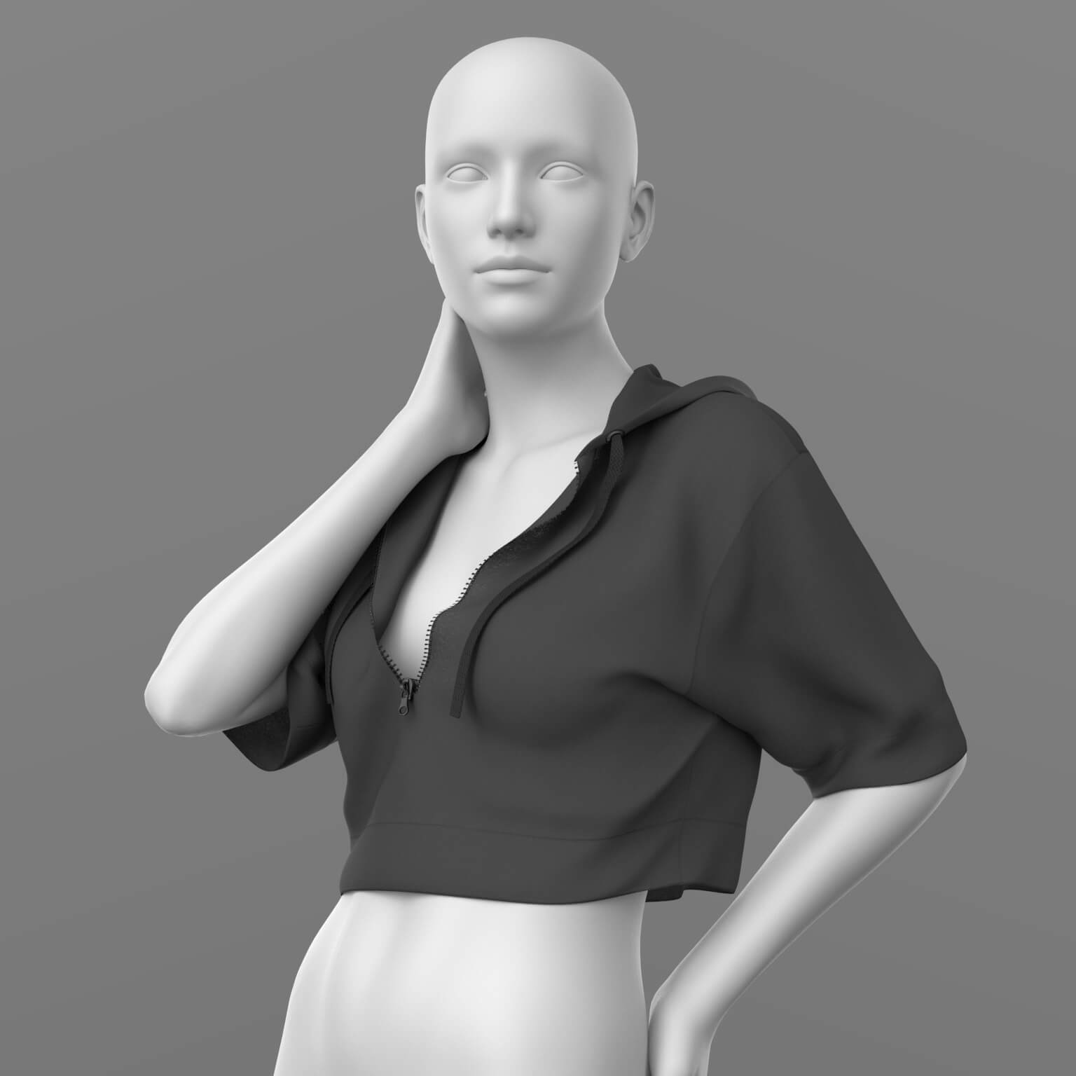 Hoody 04v Open Zip G8 Female Daz Content