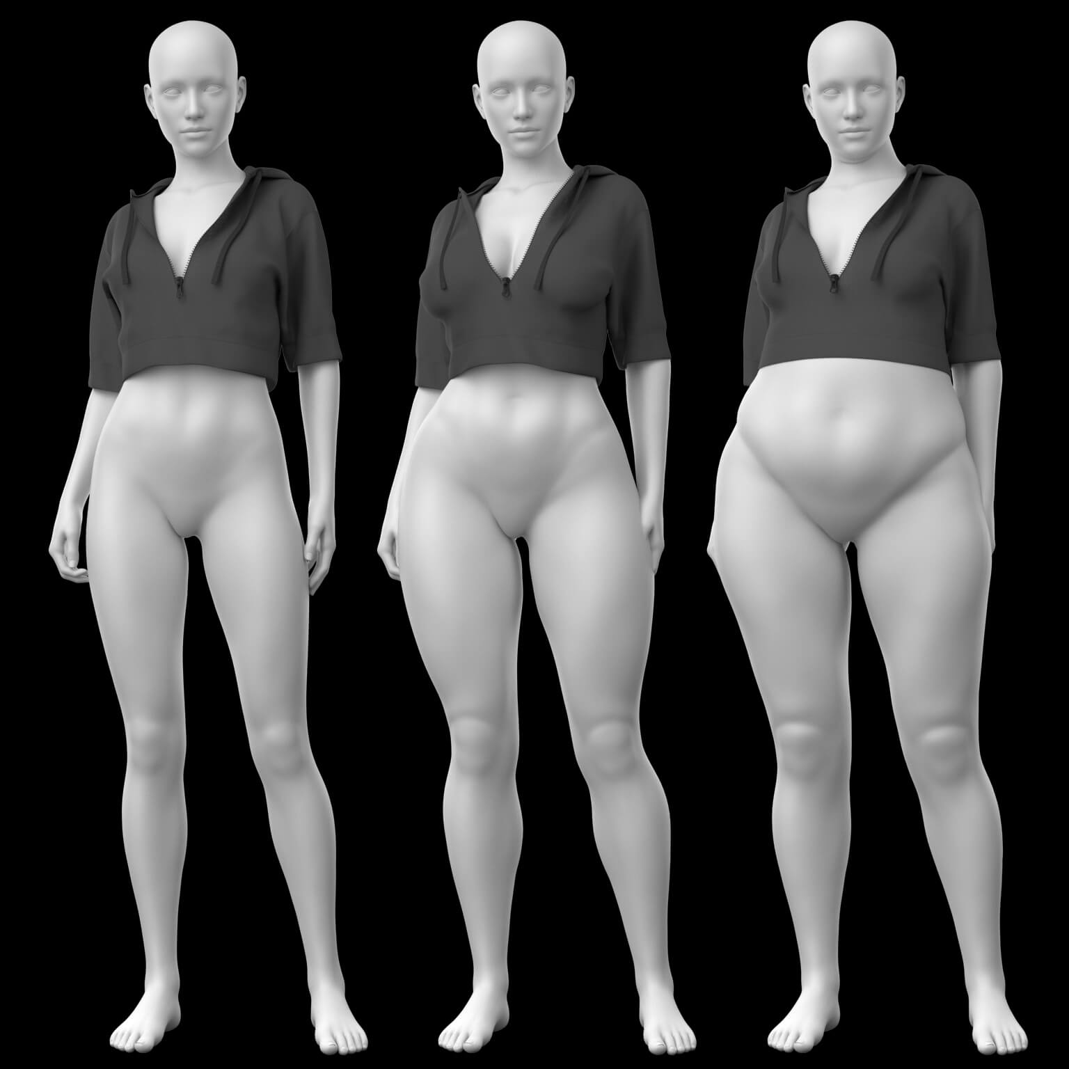 Hoody 04v Open Zip G8 Female Daz Content