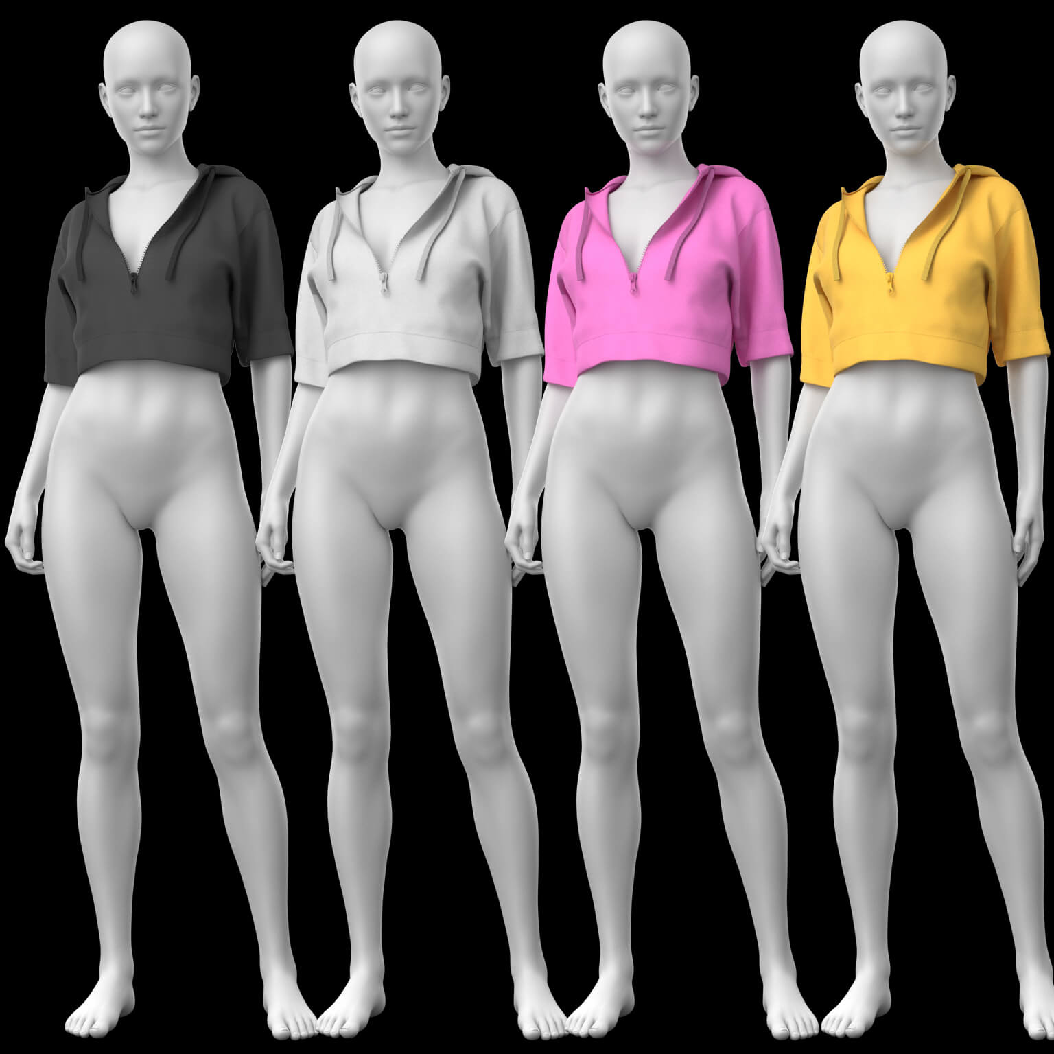 Hoody 04v Open Zip G8 Female Daz Content