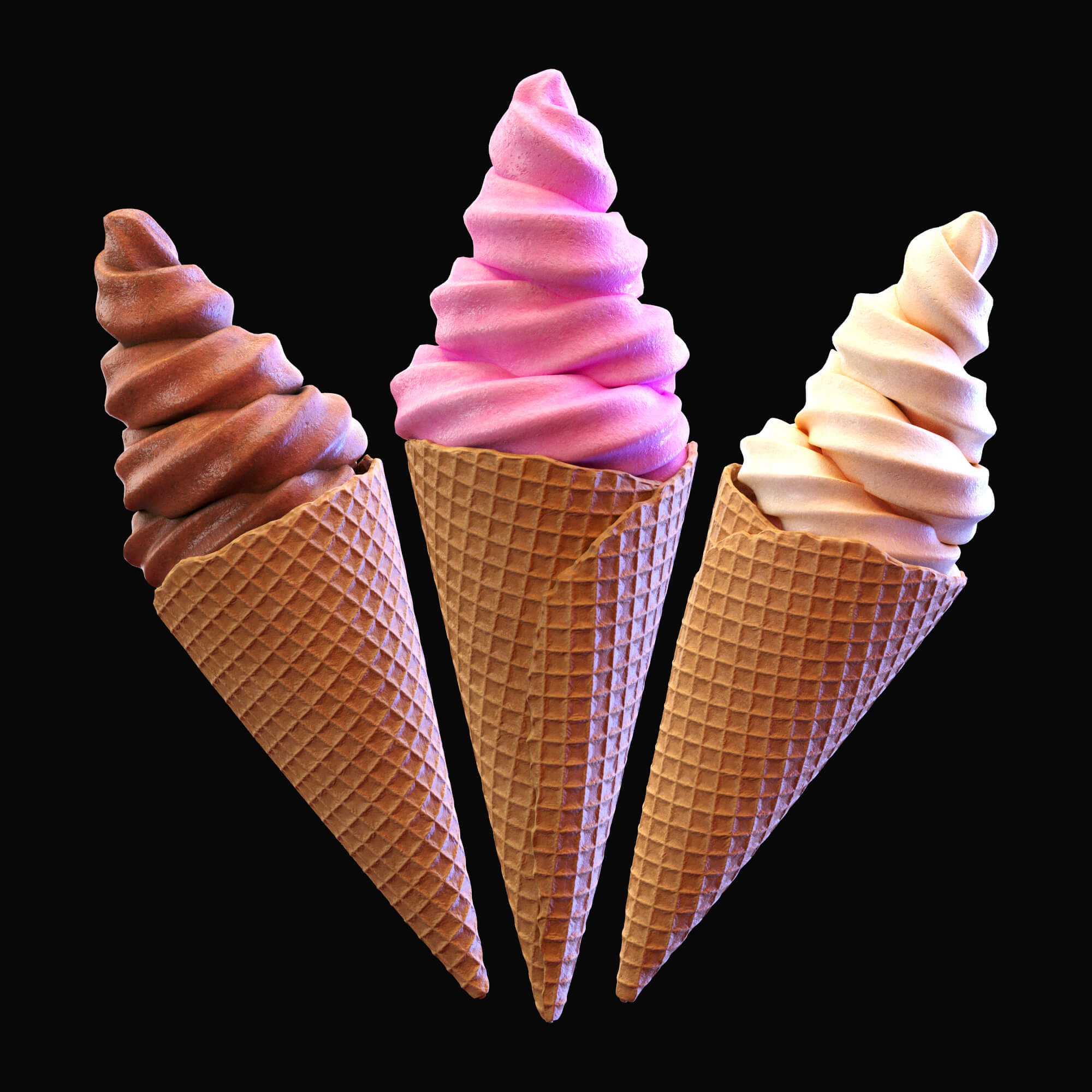 Ice Cream 2v Props Daz Content