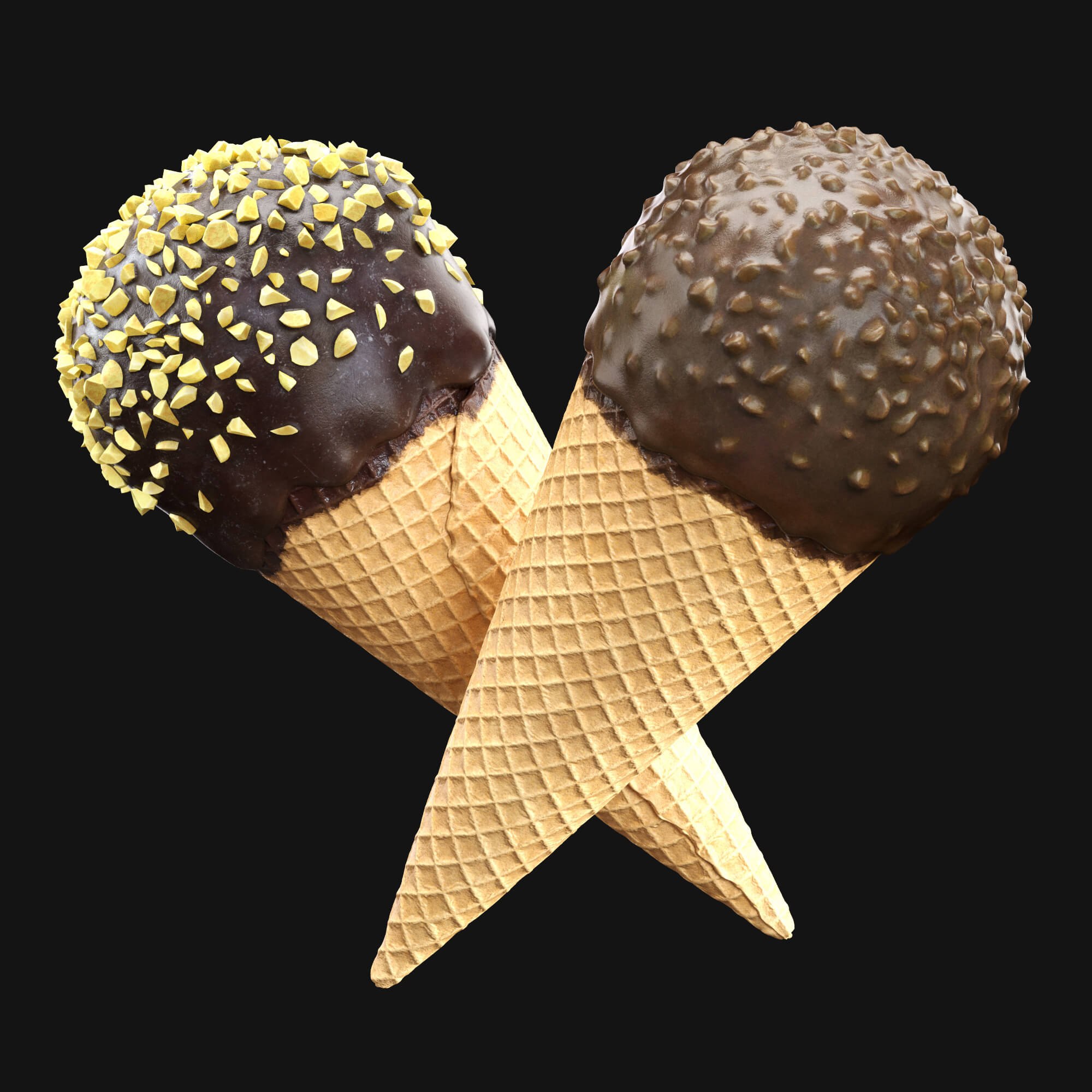Ice Cream Cone 4v Props Daz Content