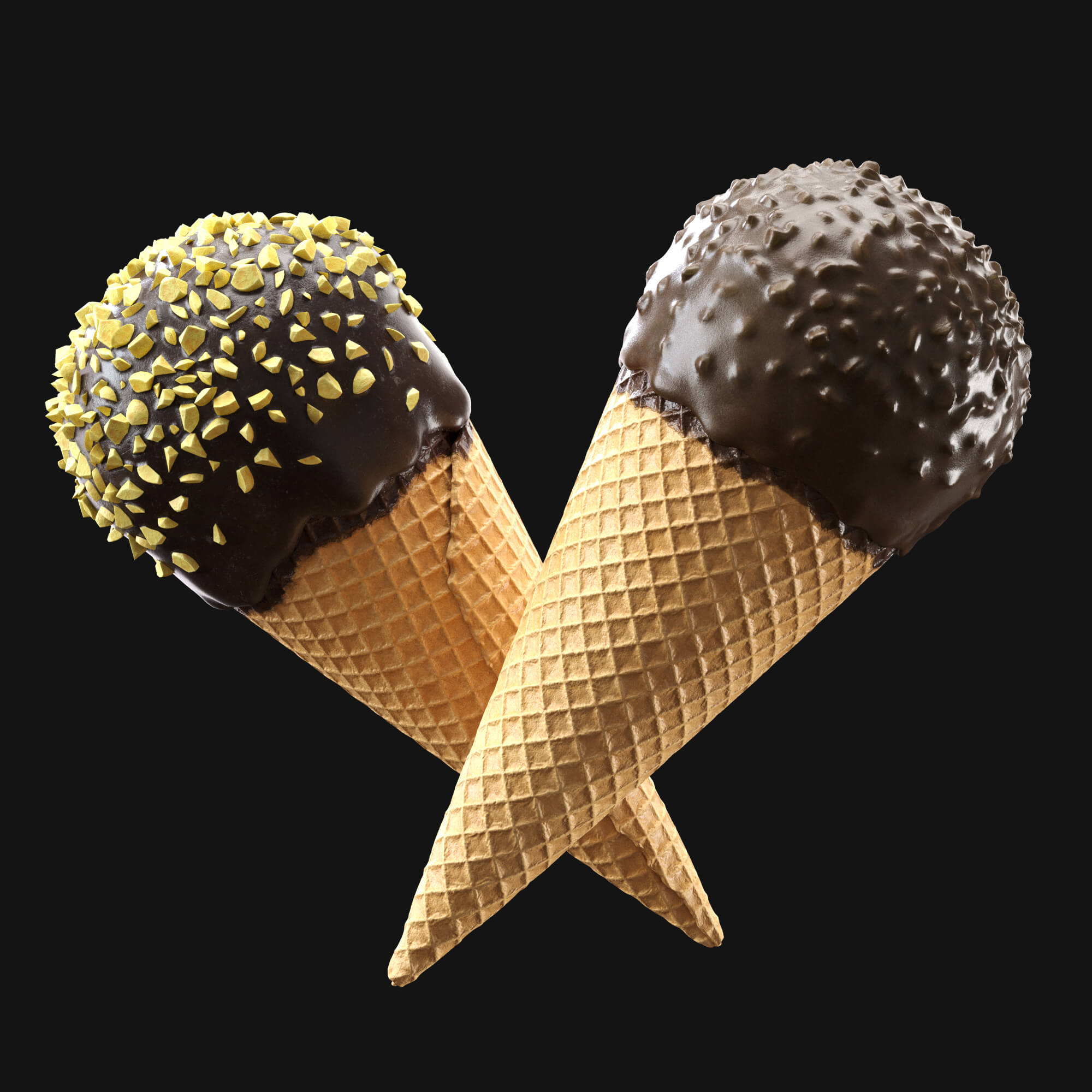Ice Cream Cone 4v Props Daz Content