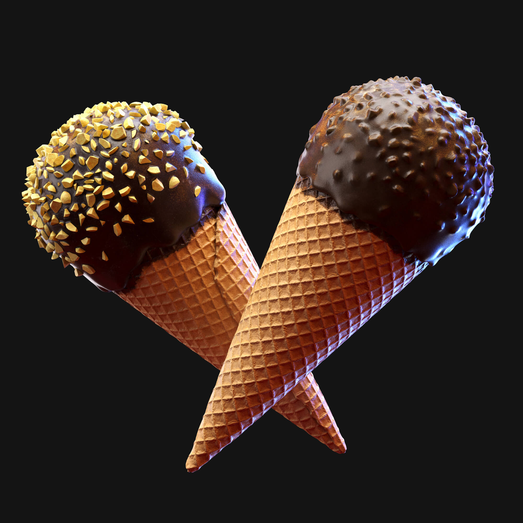 Ice Cream Cone 4v Props Daz Content