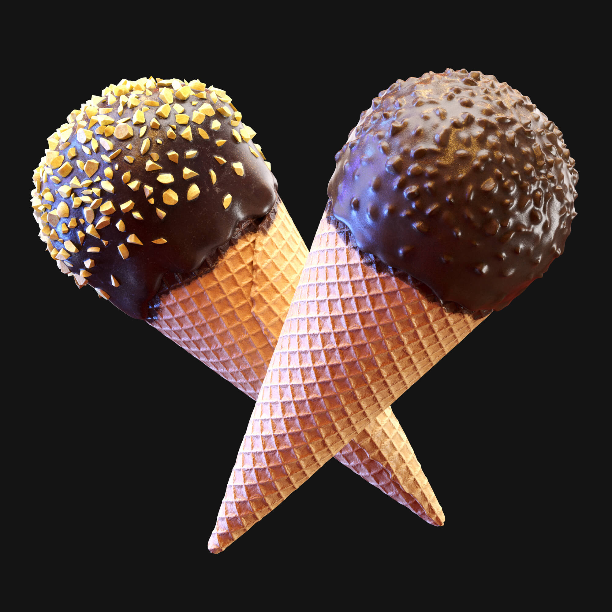 Ice Cream Cone 4v Props Daz Content