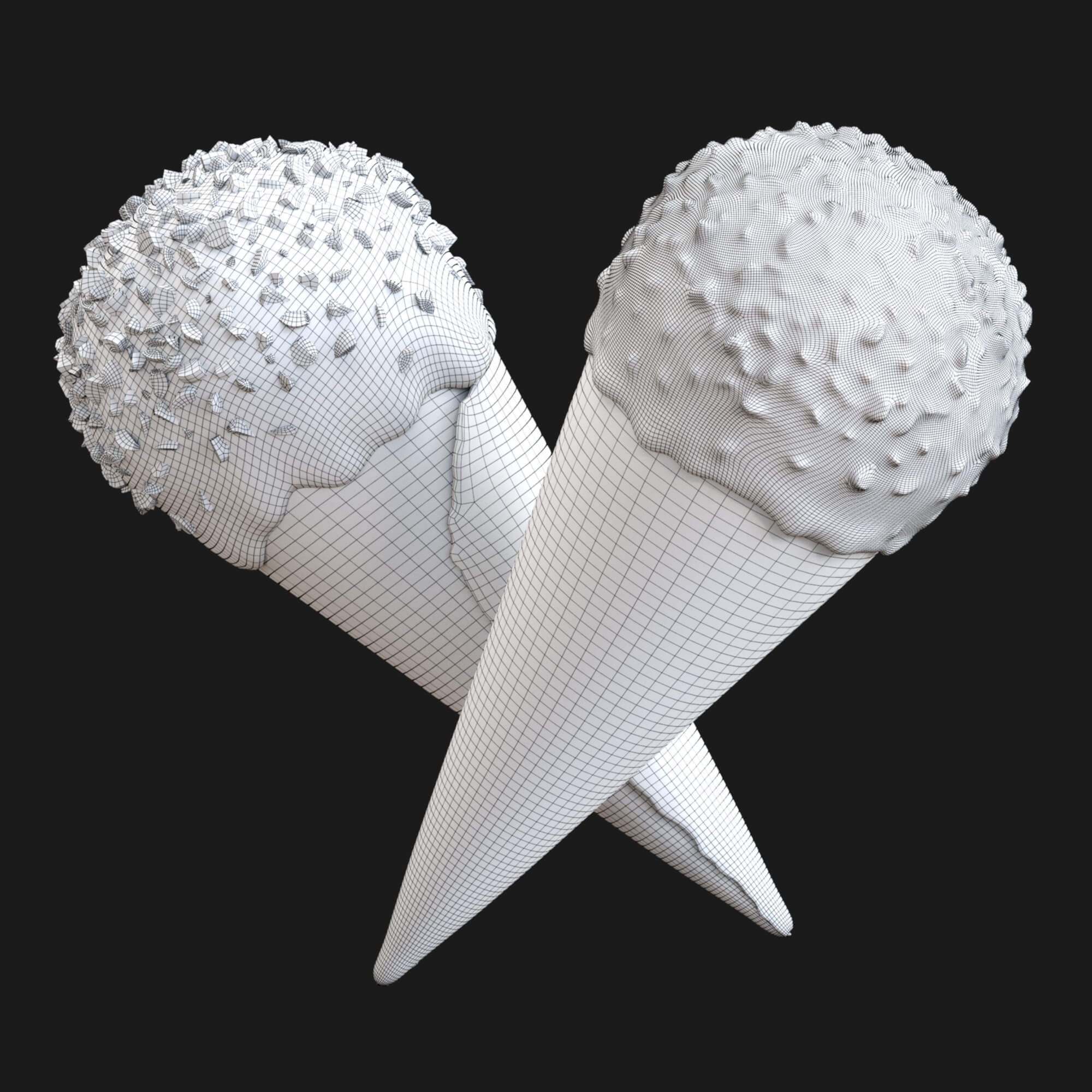 Ice Cream Cone 4v Props Daz Content