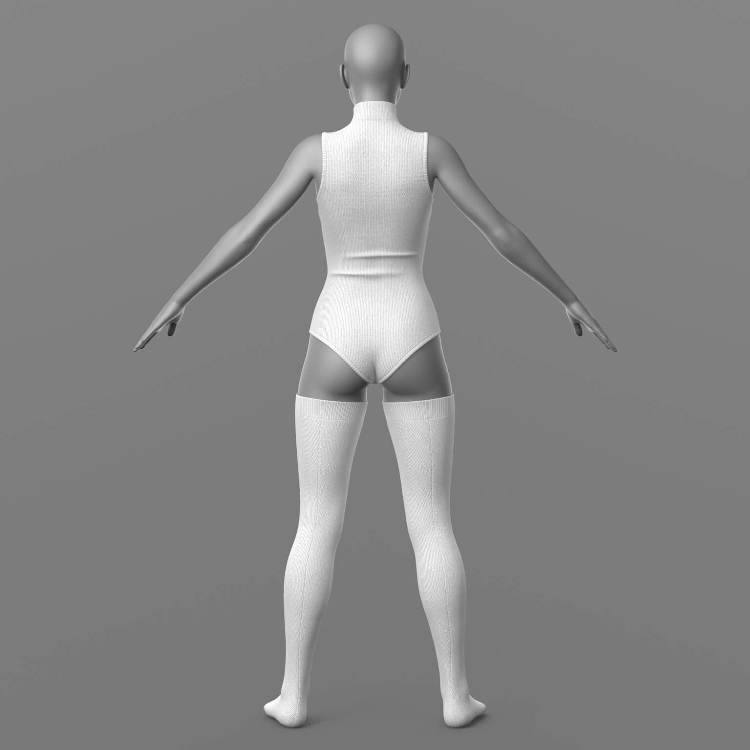 Knitted Bodysuit and Stockings G8 Female Daz Content