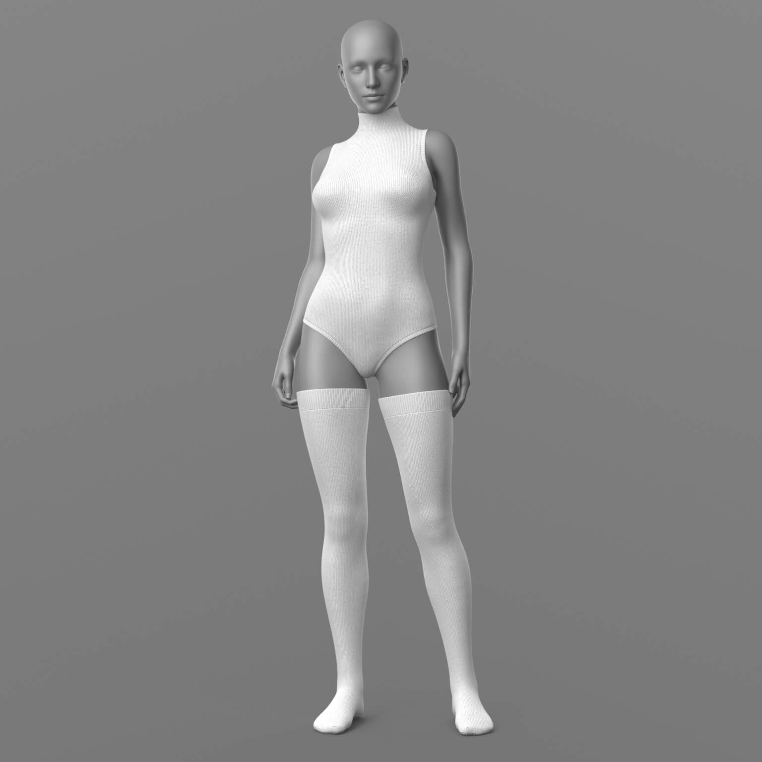 Knitted Bodysuit and Stockings G8 Female Daz Content