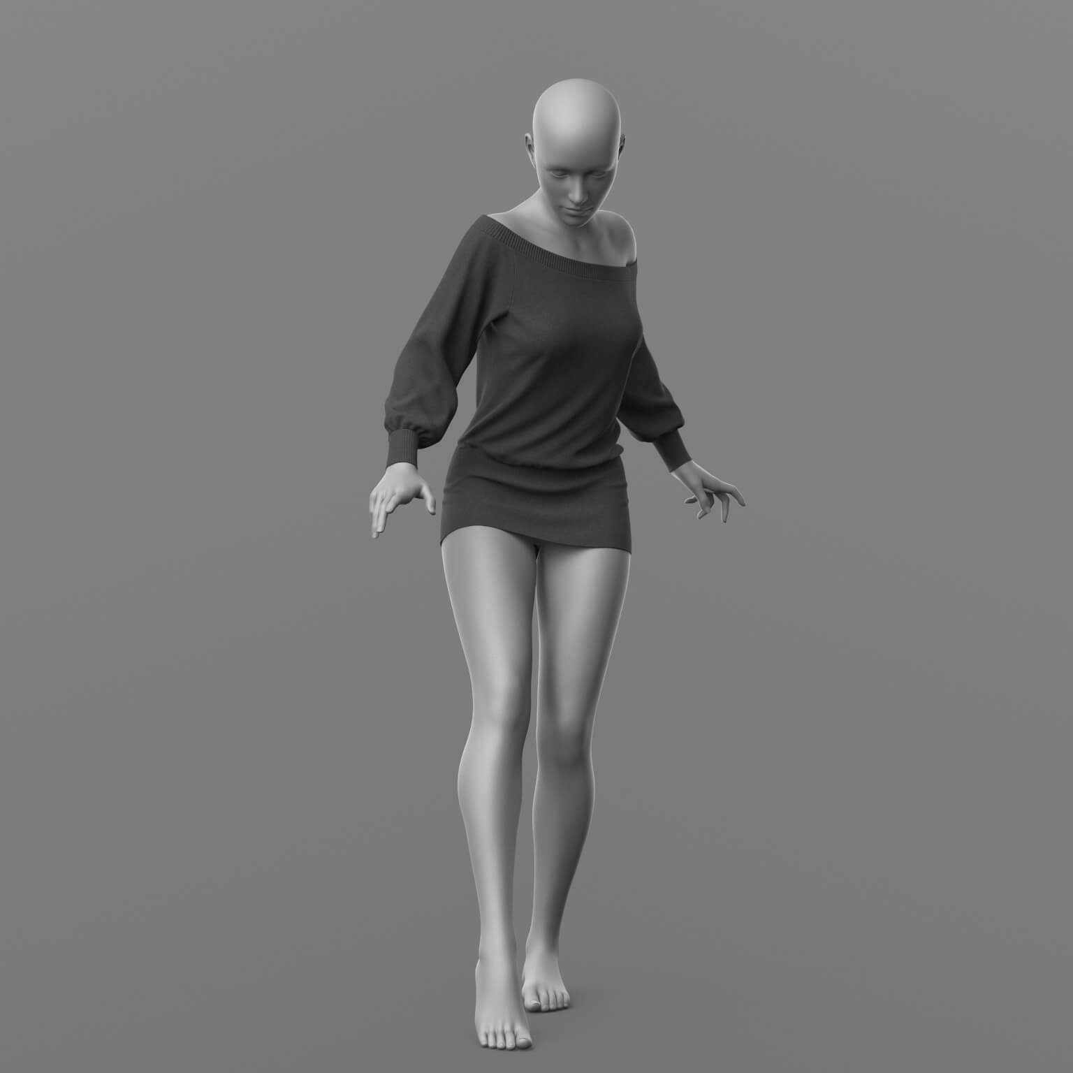 Knitted Dress 2v G8 Female Daz Content