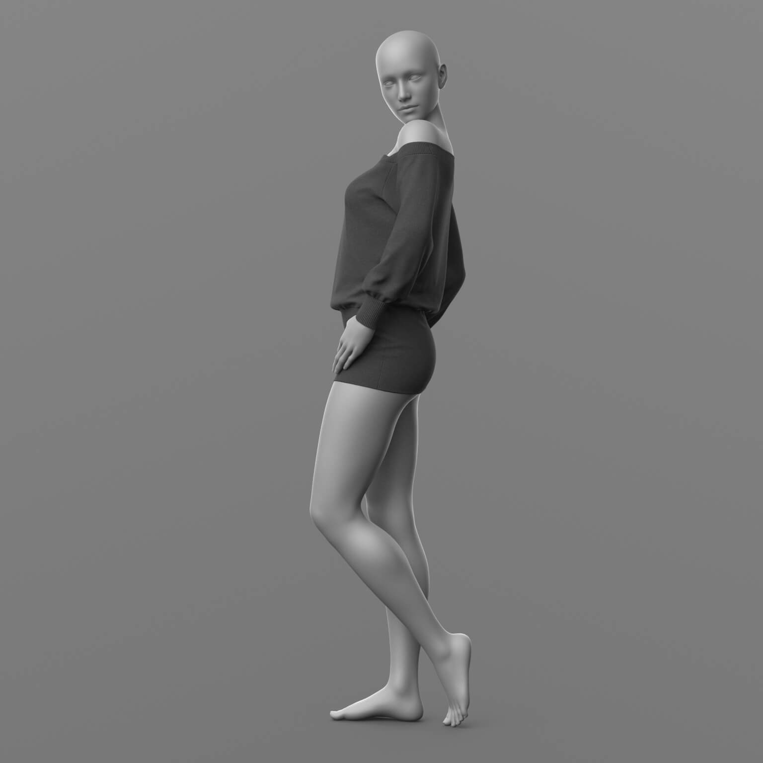 Knitted Dress 2v G8 Female Daz Content