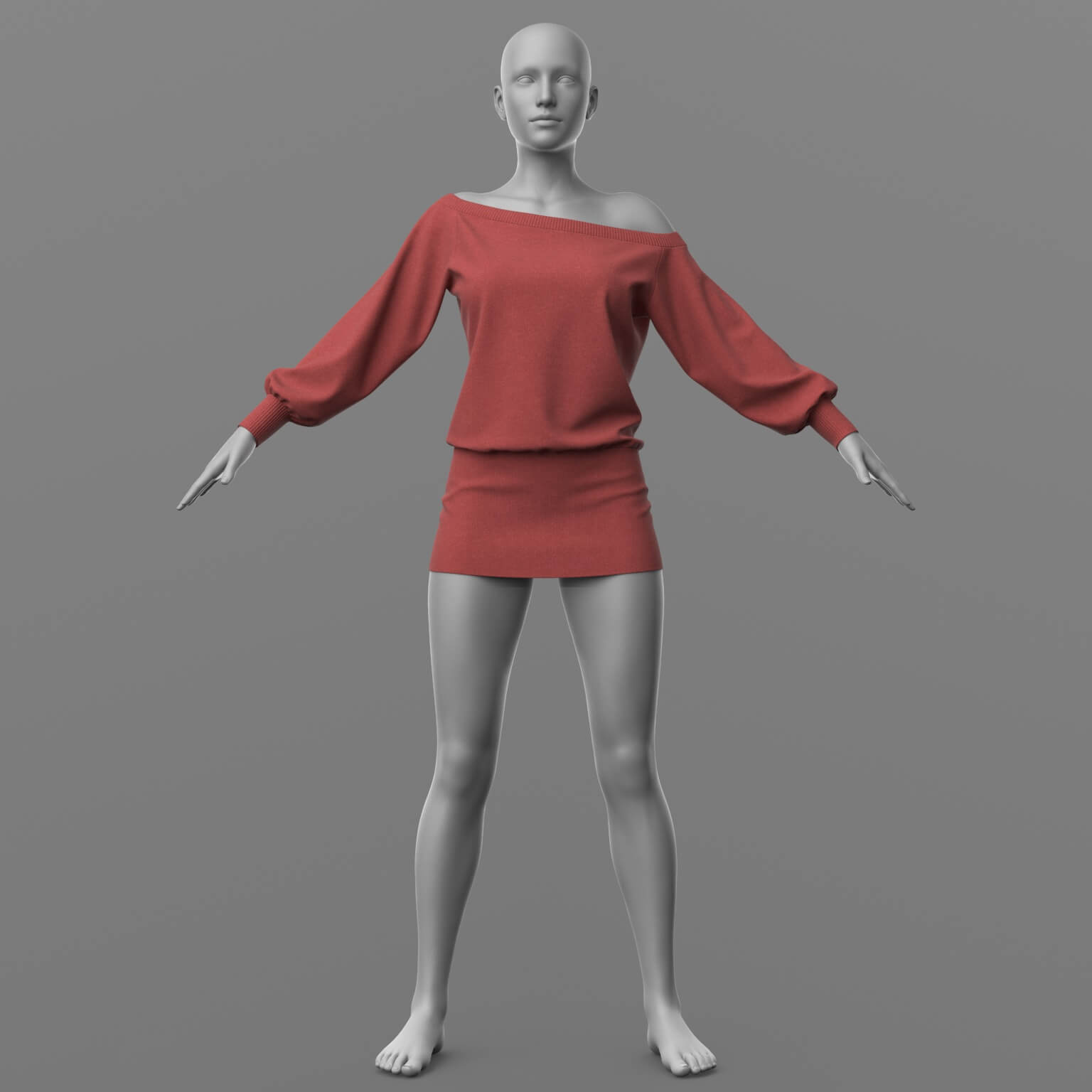 Knitted Dress 2v G8 Female Daz Content