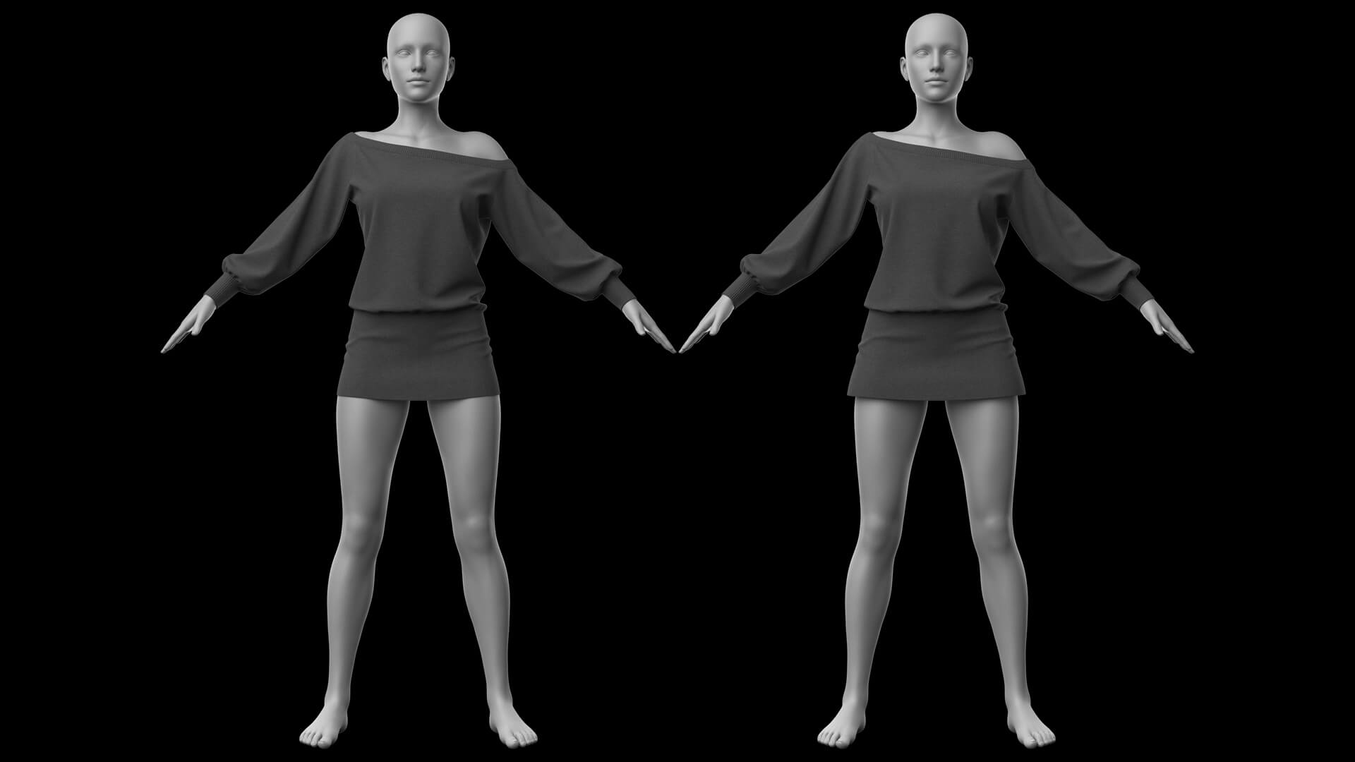 Knitted Dress 2v G8 Female Daz Content