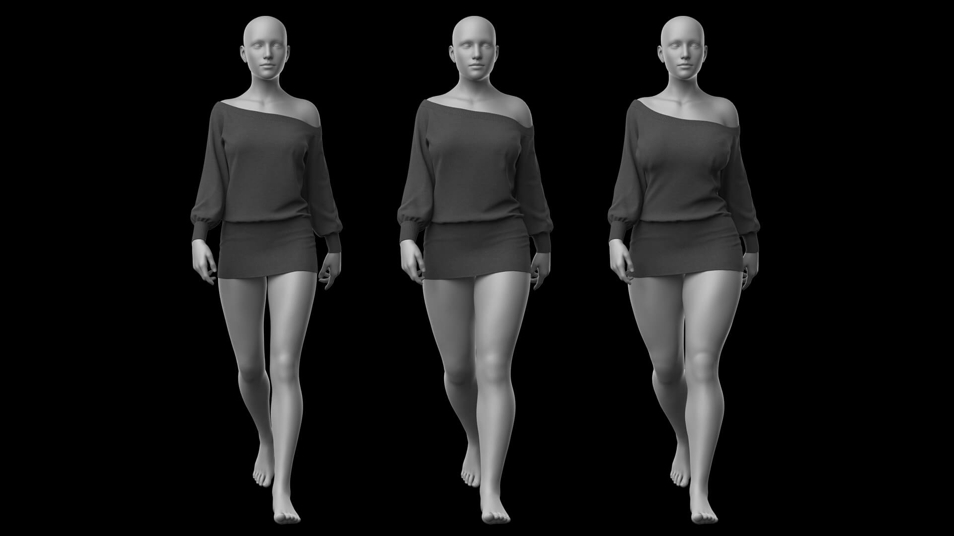 Knitted Dress 2v Knee Socks and Shoes 1v G8 Female Daz Content