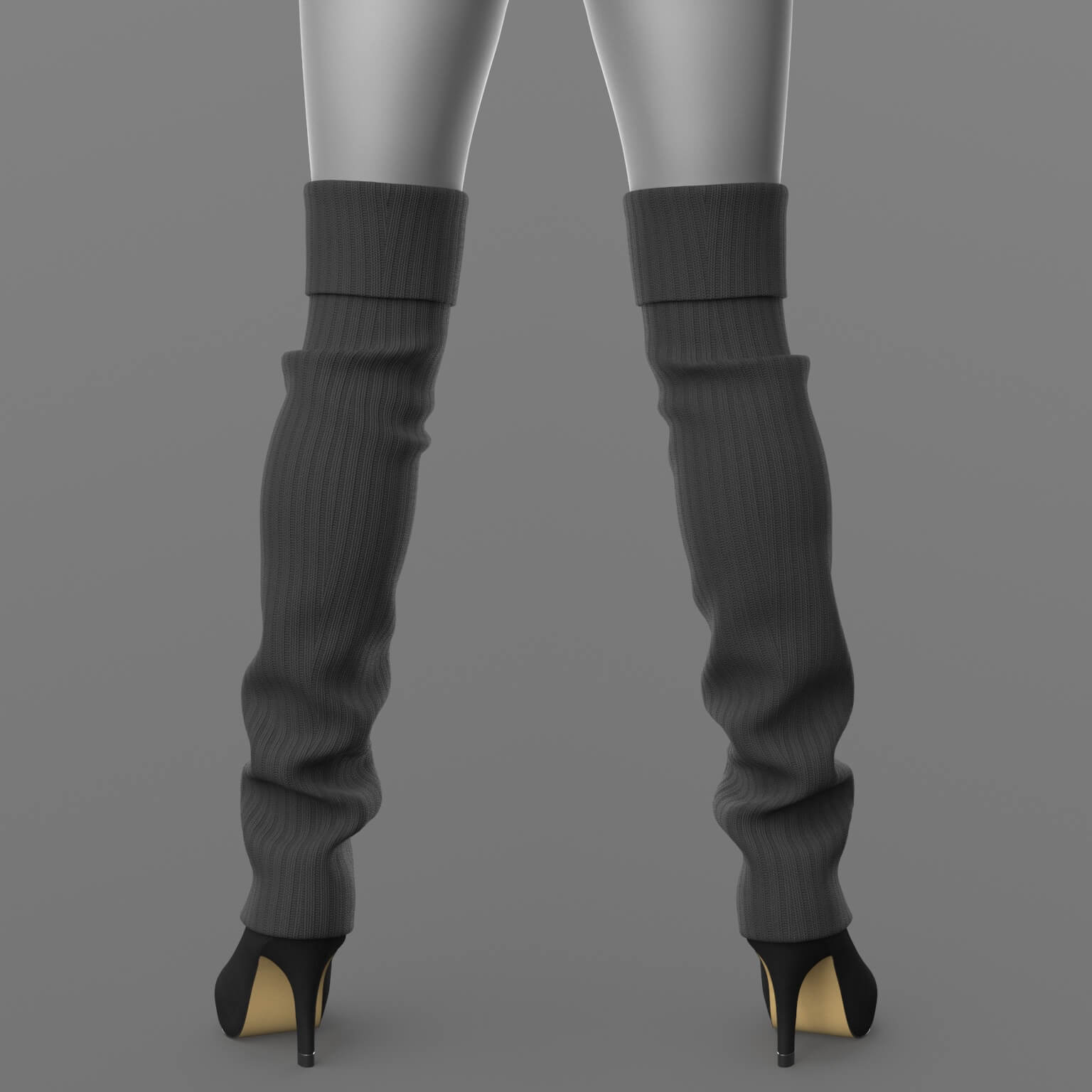 Knitted Dress 2v Knee Socks and Shoes 1v G8 Female Daz Content