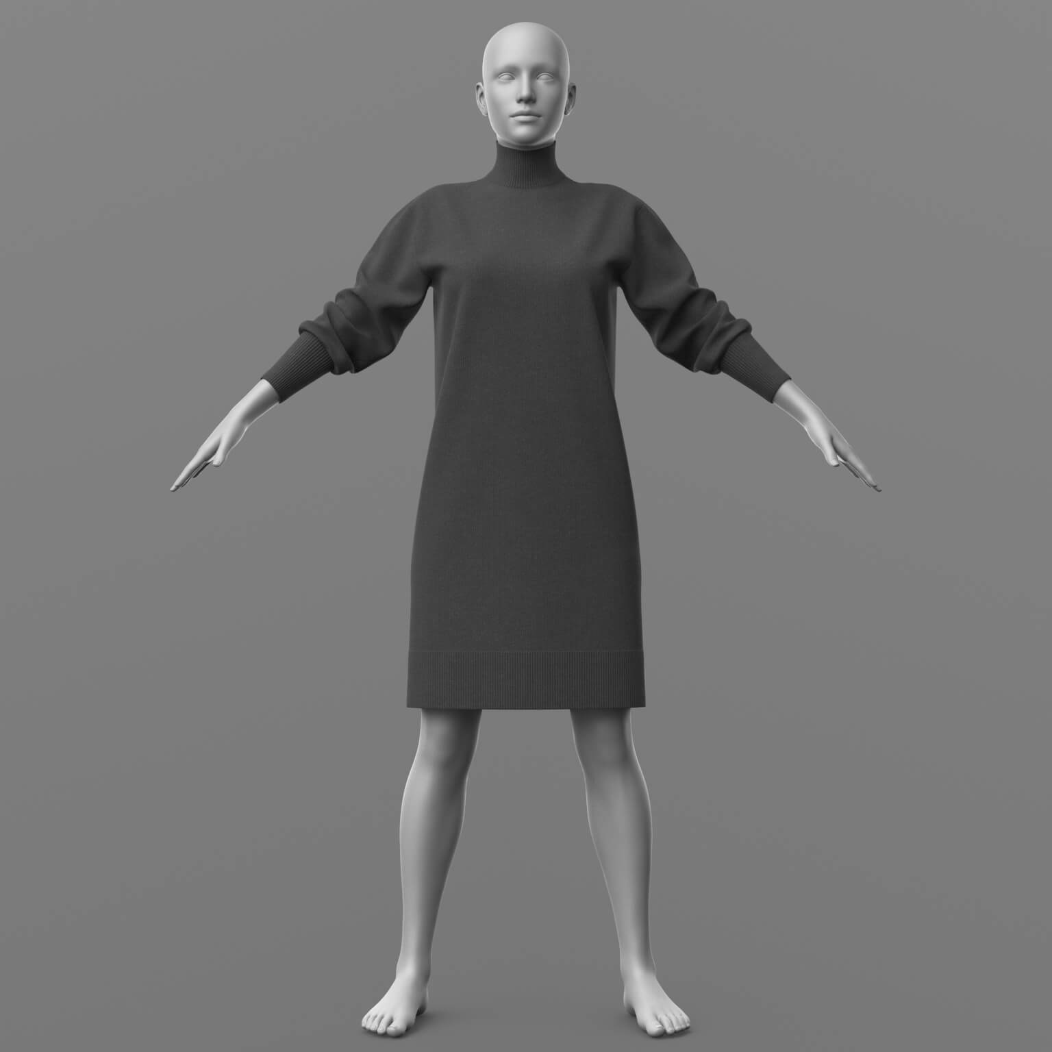 Knitted Dress 3v G8 Female Daz Content