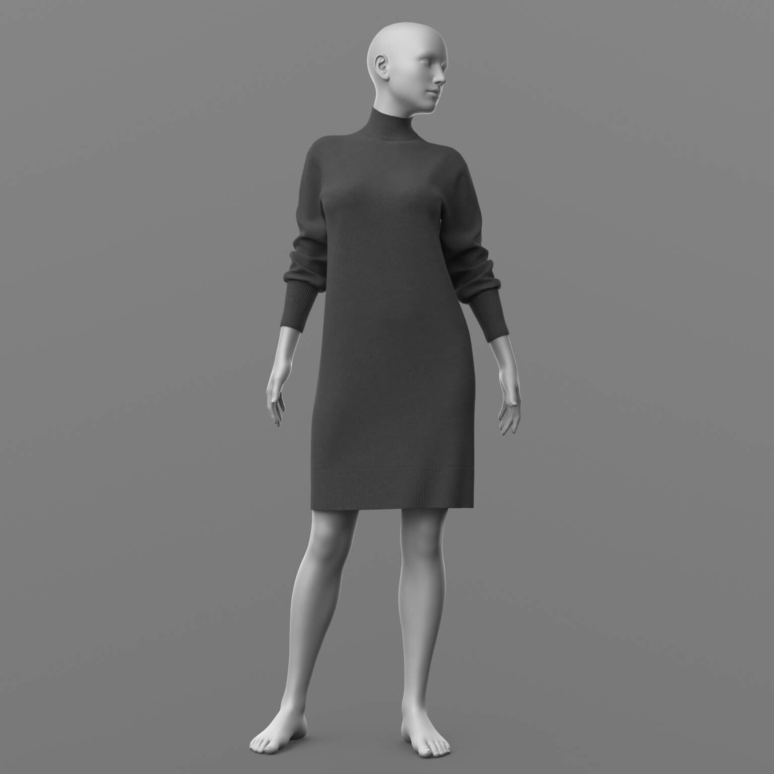 Knitted Dress 3v G8 Female Daz Content