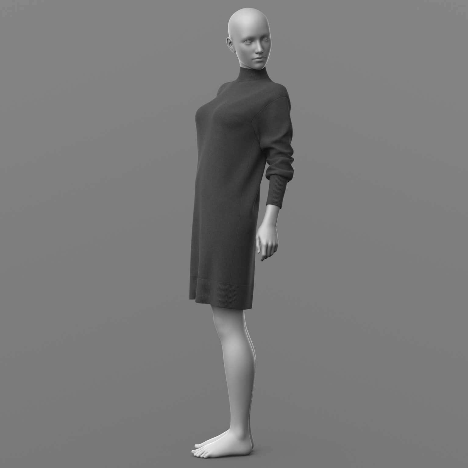 Knitted Dress 3v G8 Female Daz Content