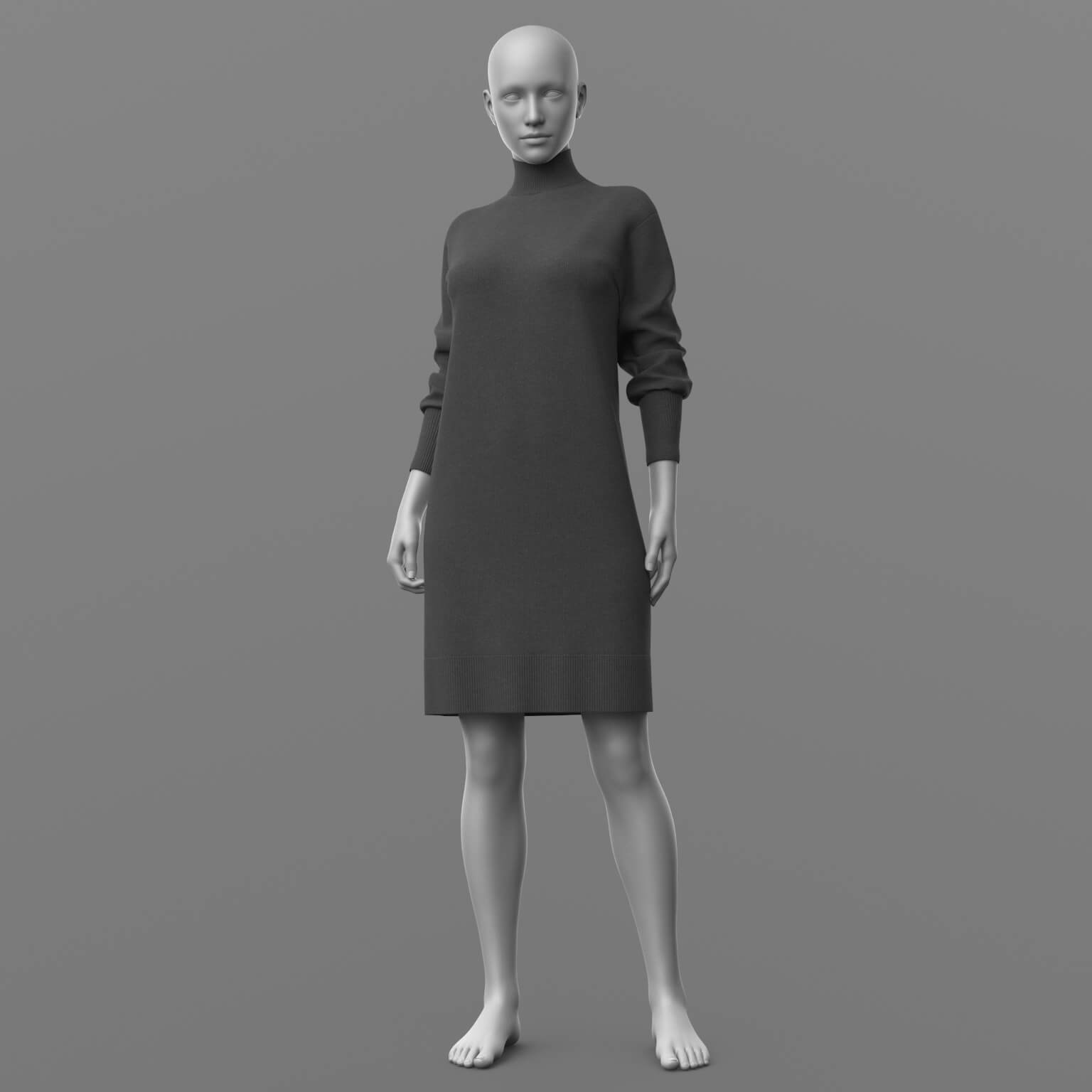 Knitted Dress 3v G8 Female Daz Content
