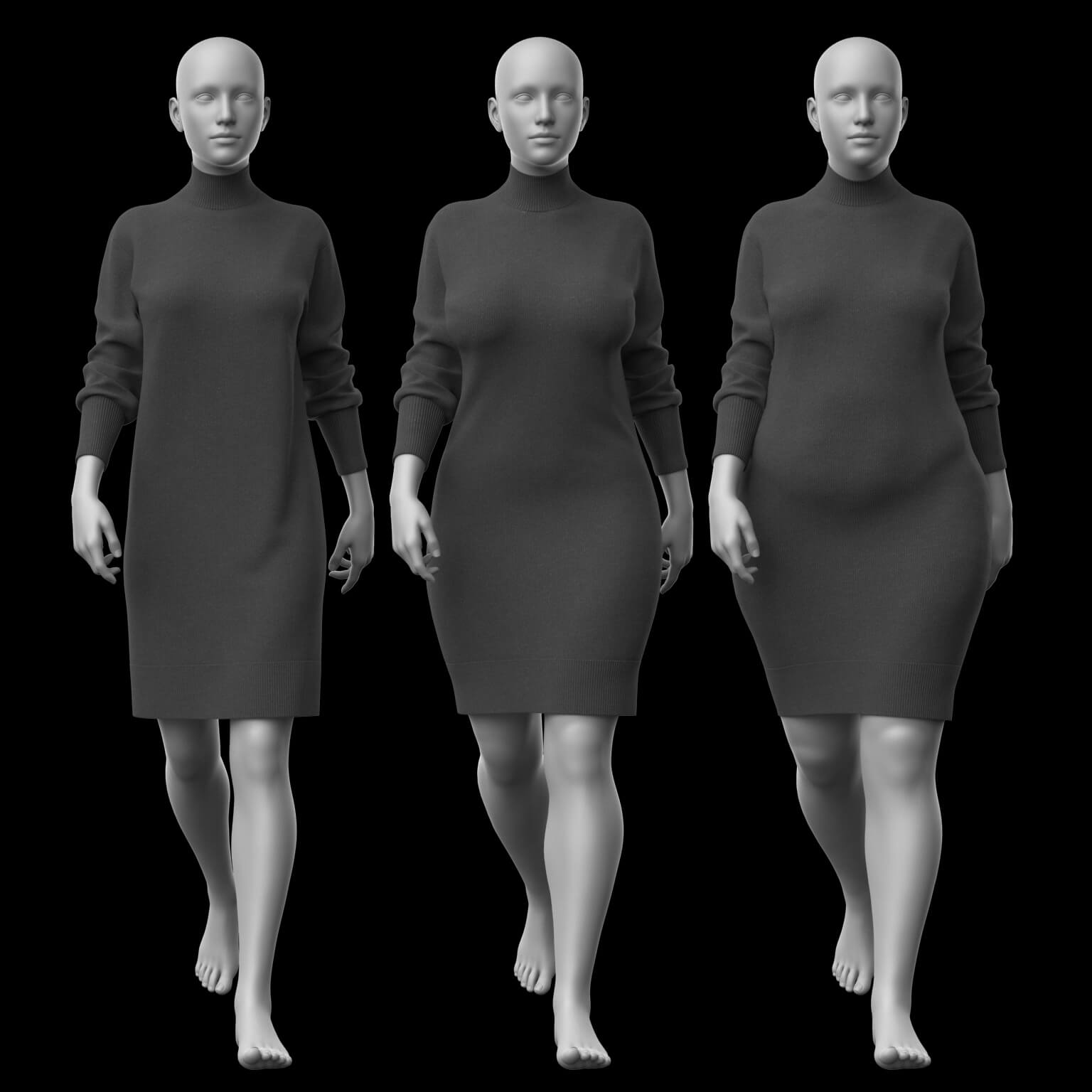 Knitted Dress 3v G8 Female Daz Content