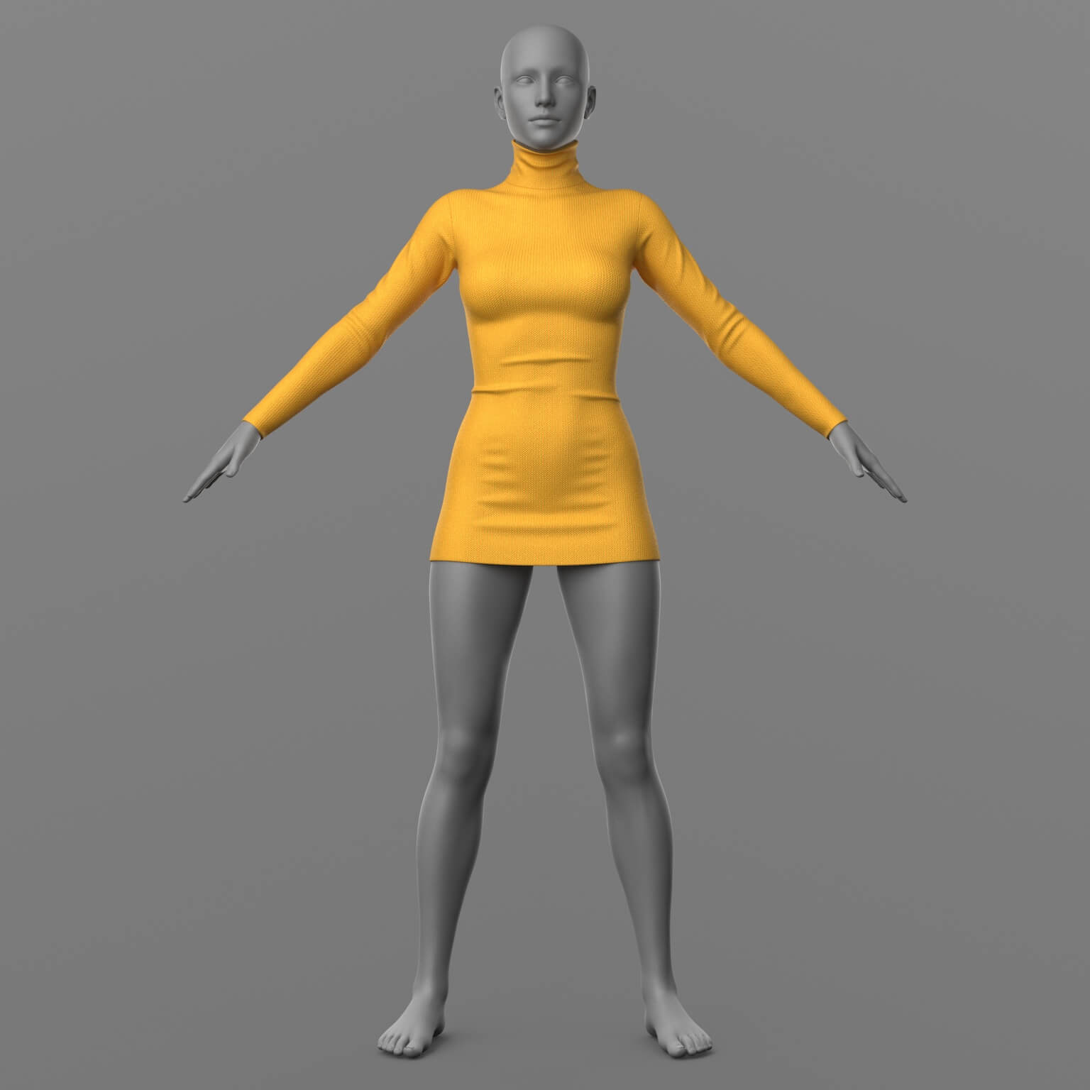 Knitted Dress and High Boots 4v G8F Daz Content
