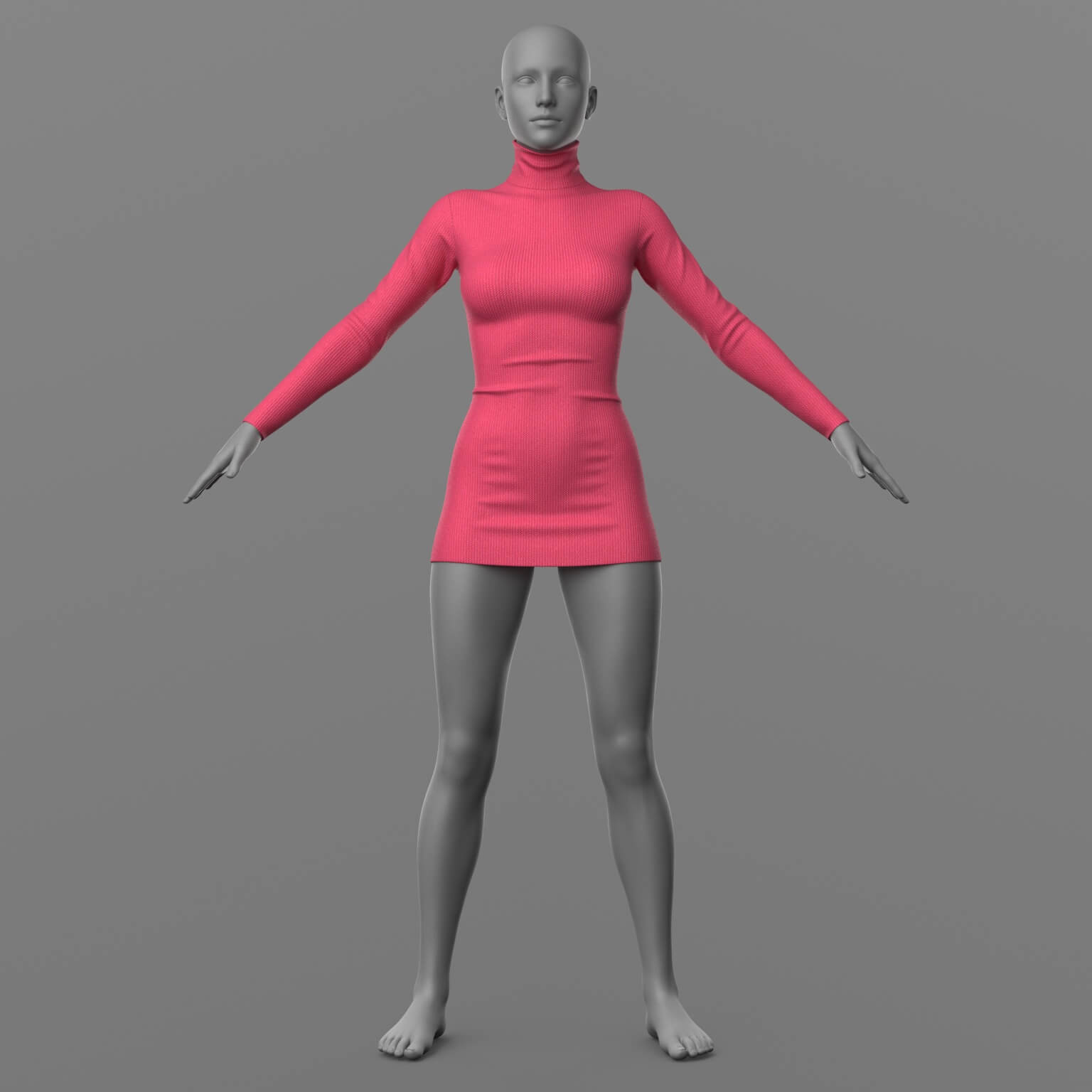 Knitted Dress and High Boots 4v G8F Daz Content