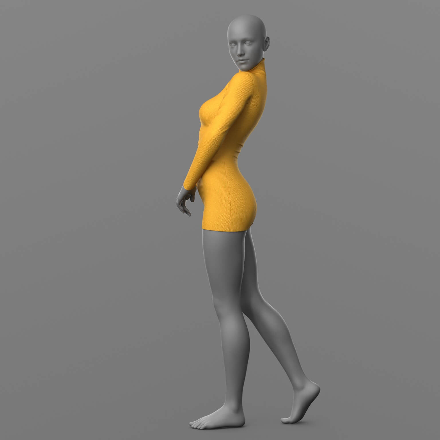 Knitted Dress and High Boots 4v G8F Daz Content