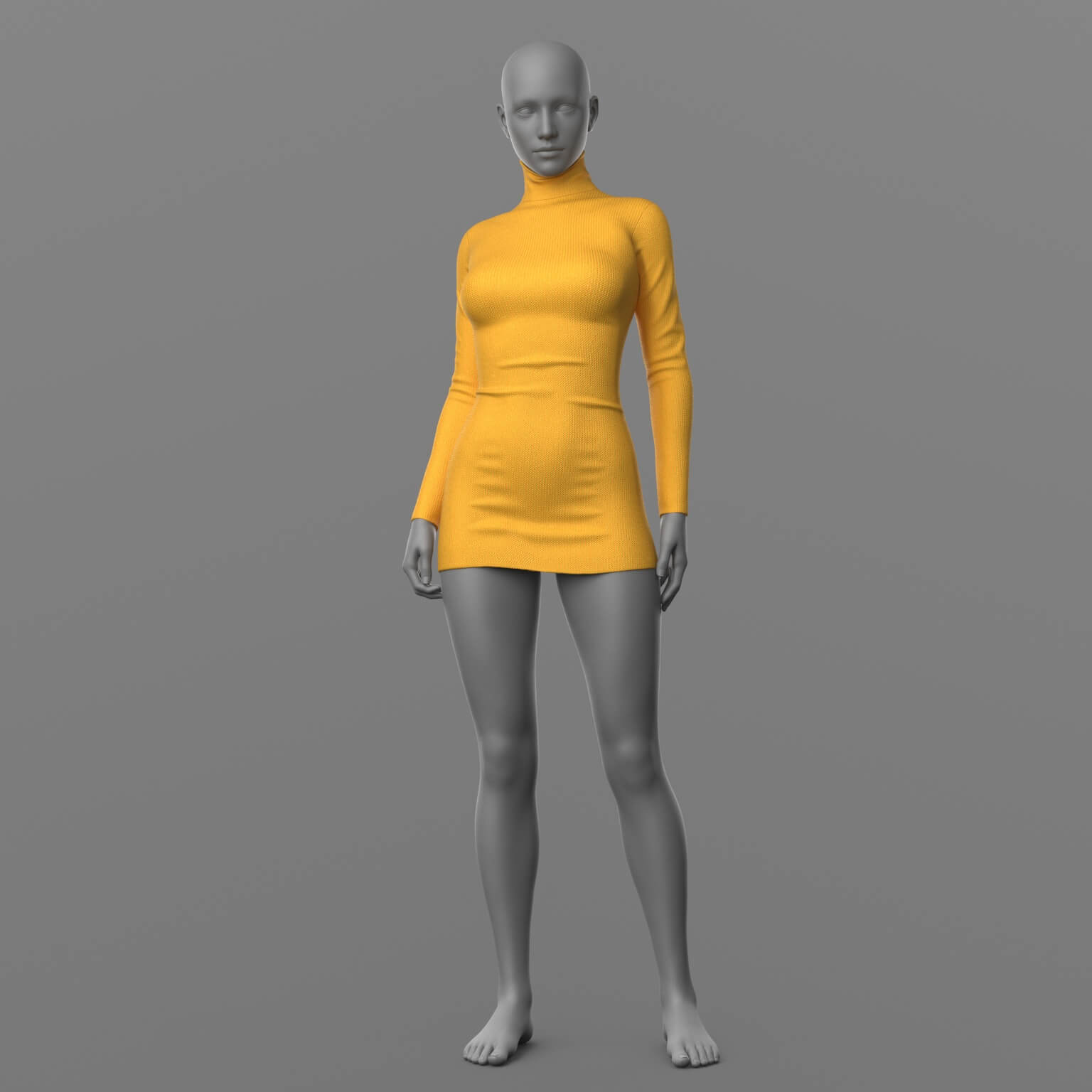 Knitted Dress and High Boots 4v G8F Daz Content