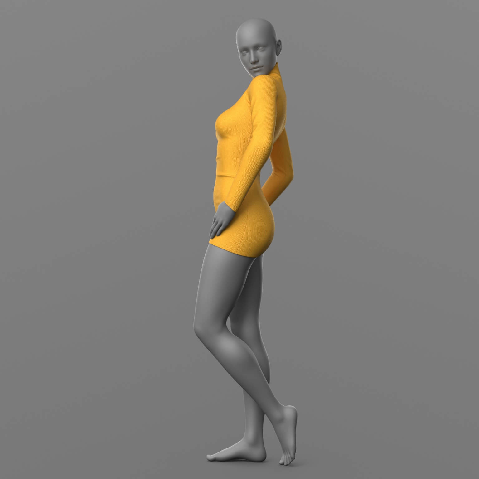 Knitted Dress and High Boots 4v G8F Daz Content