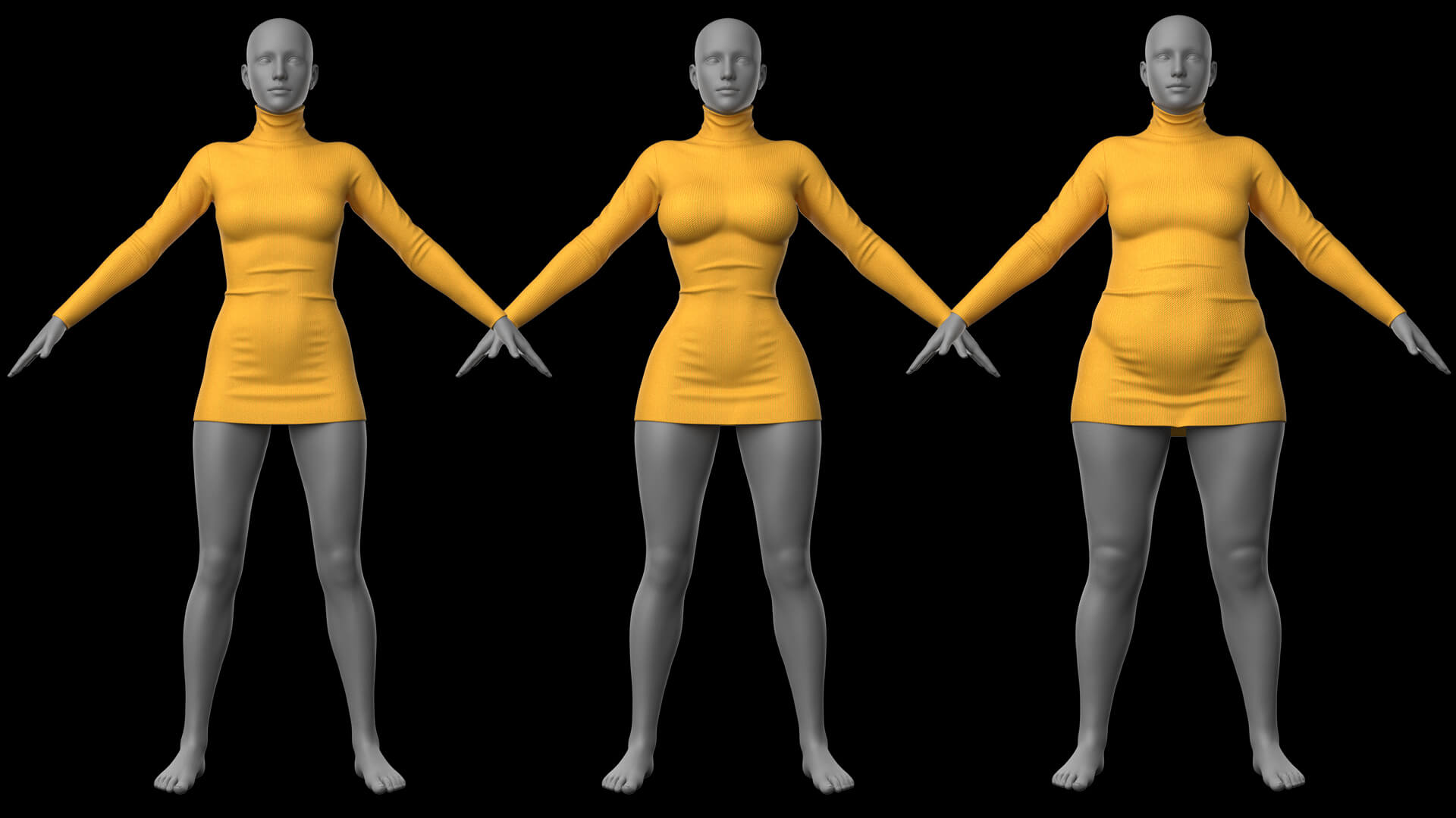 Knitted Dress and High Boots 4v G8F Daz Content
