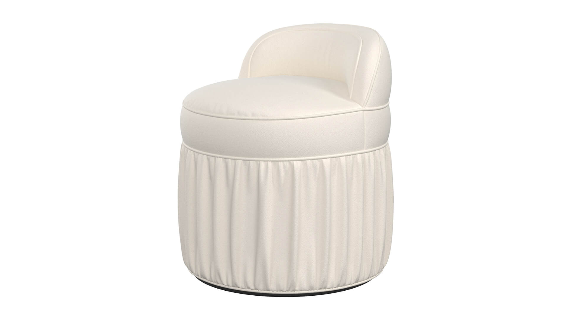 Leona Vanity Stool 3D Model 3D Model