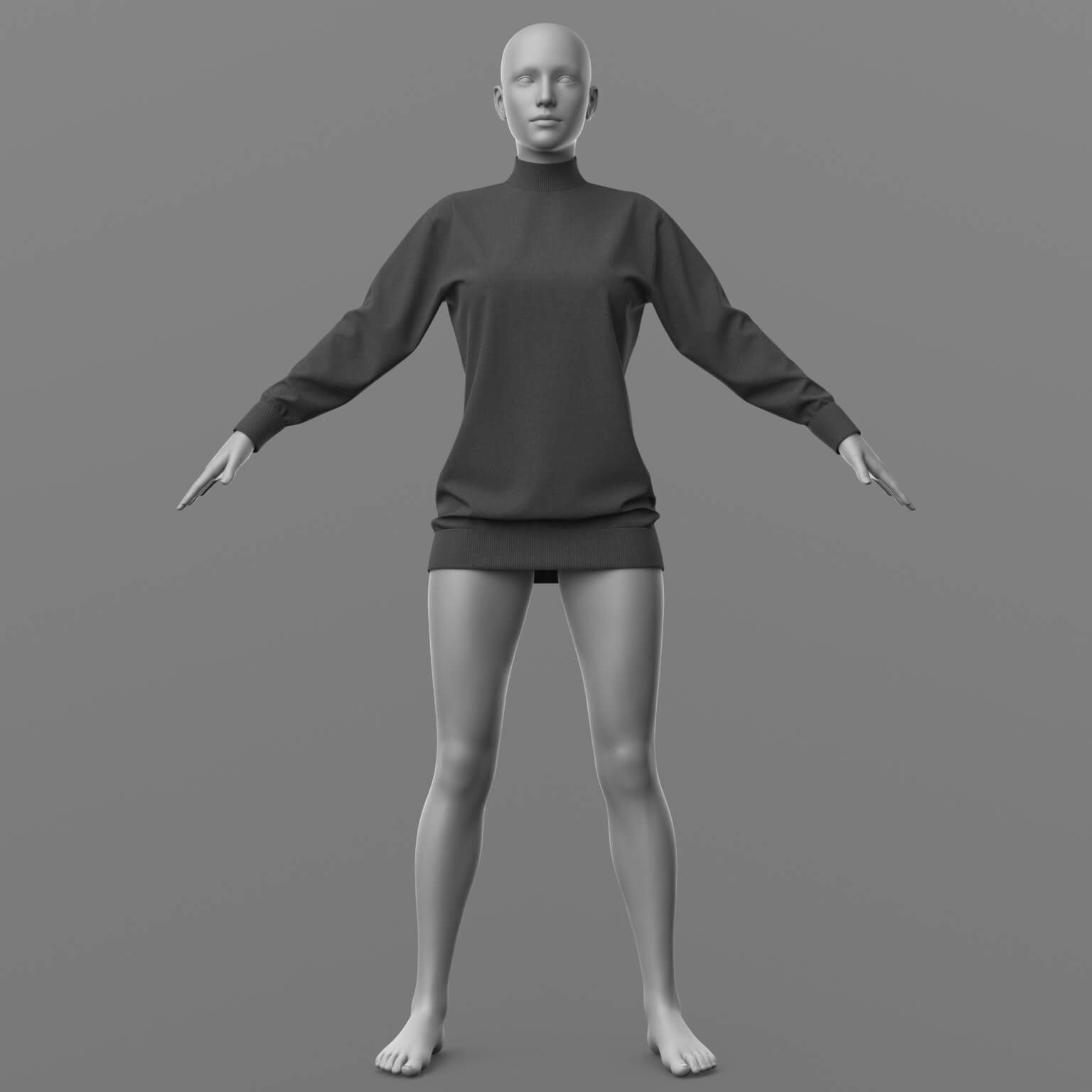Long Sweater and Socks G8 Female Daz Content