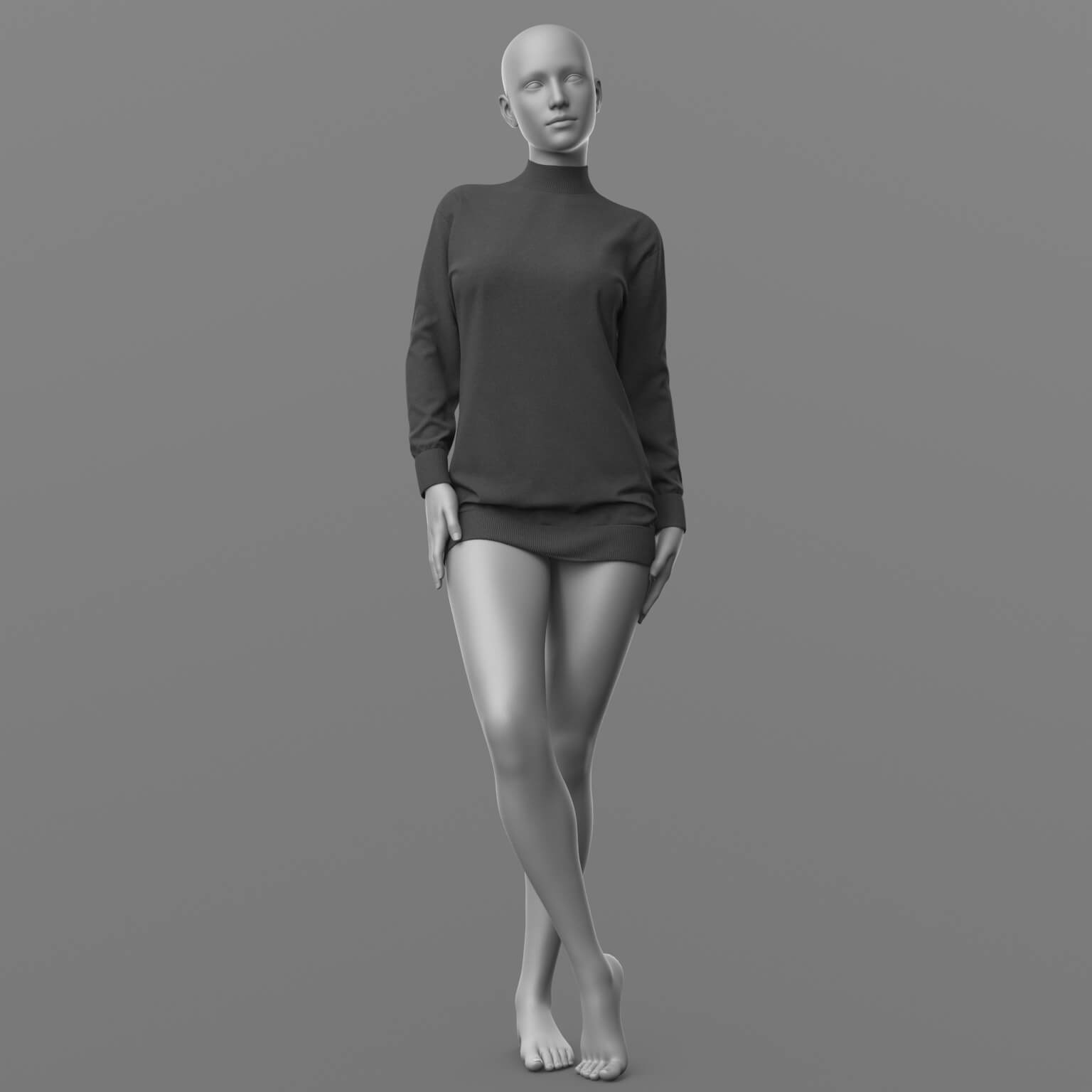 Long Sweater and Socks G8 Female Daz Content