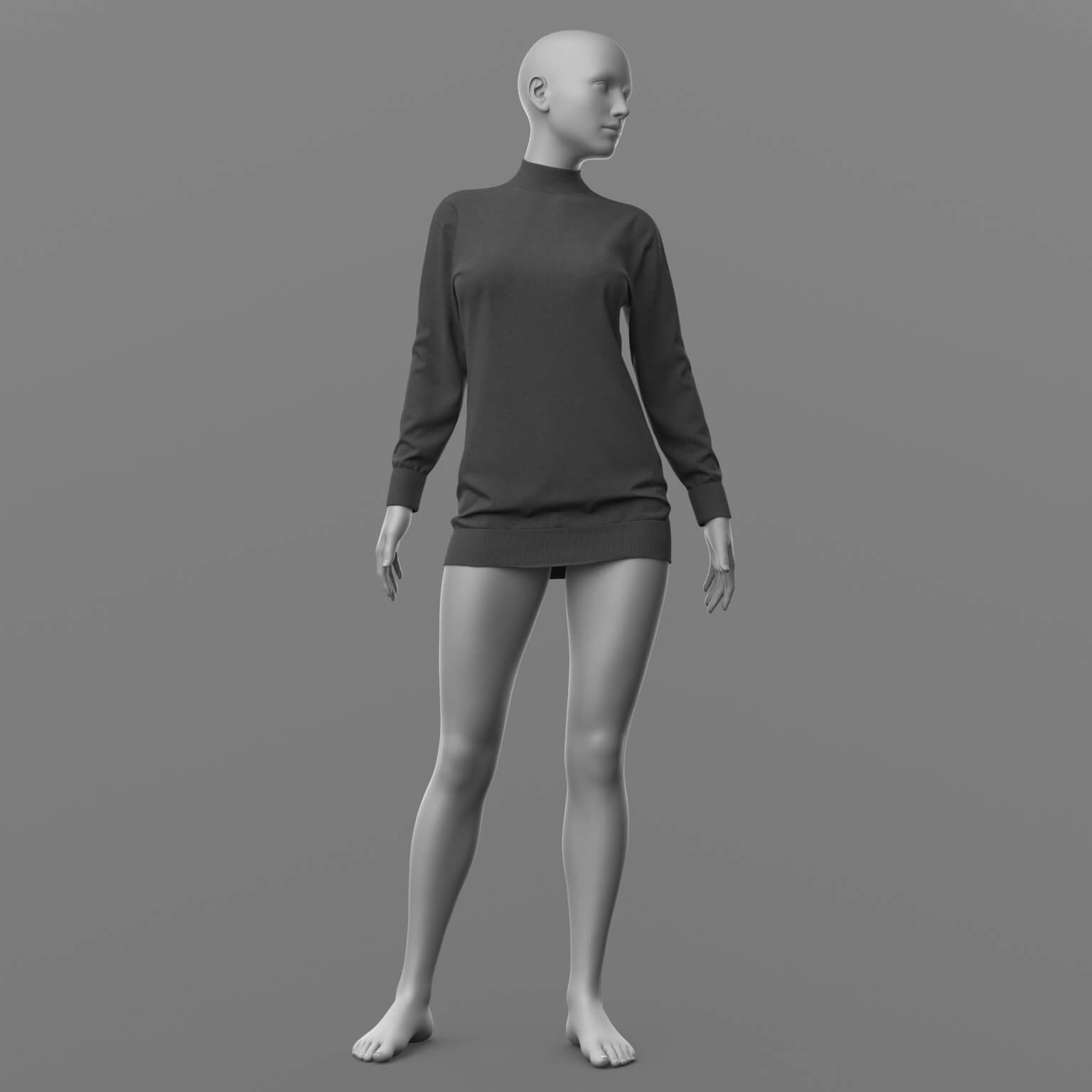 Long Sweater and Socks G8 Female Daz Content
