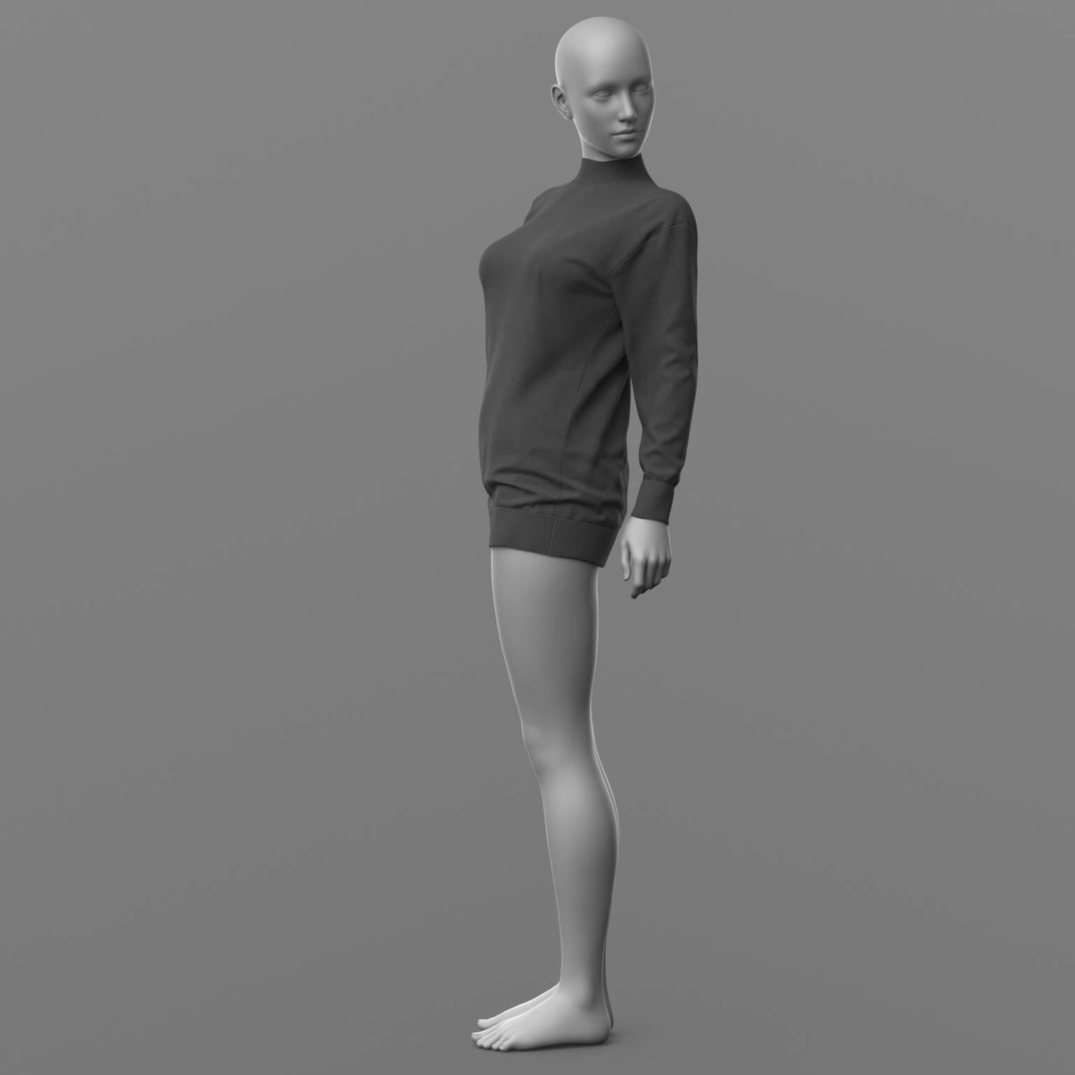 Long Sweater and Socks G8 Female Daz Content