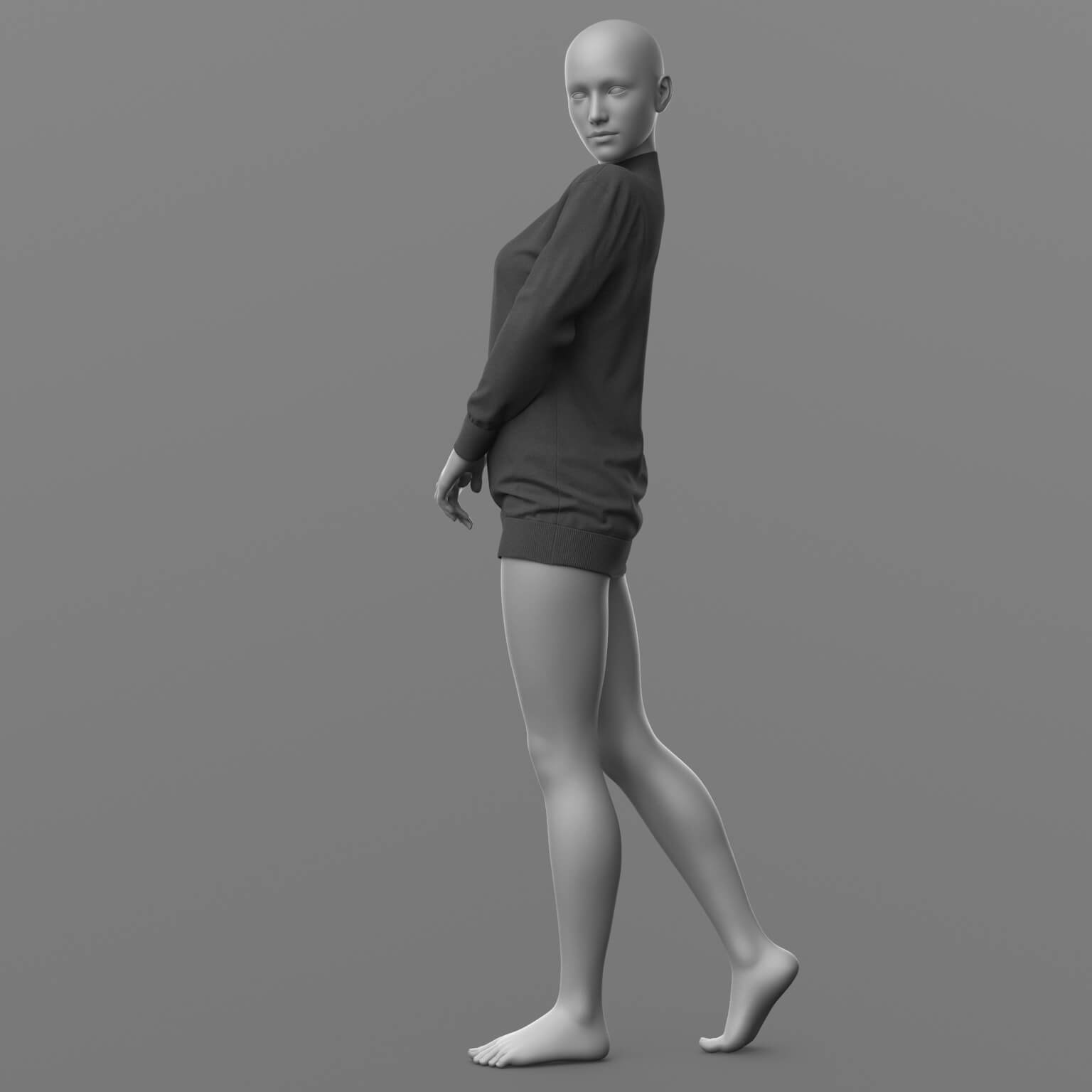 Long Sweater and Socks G8 Female Daz Content